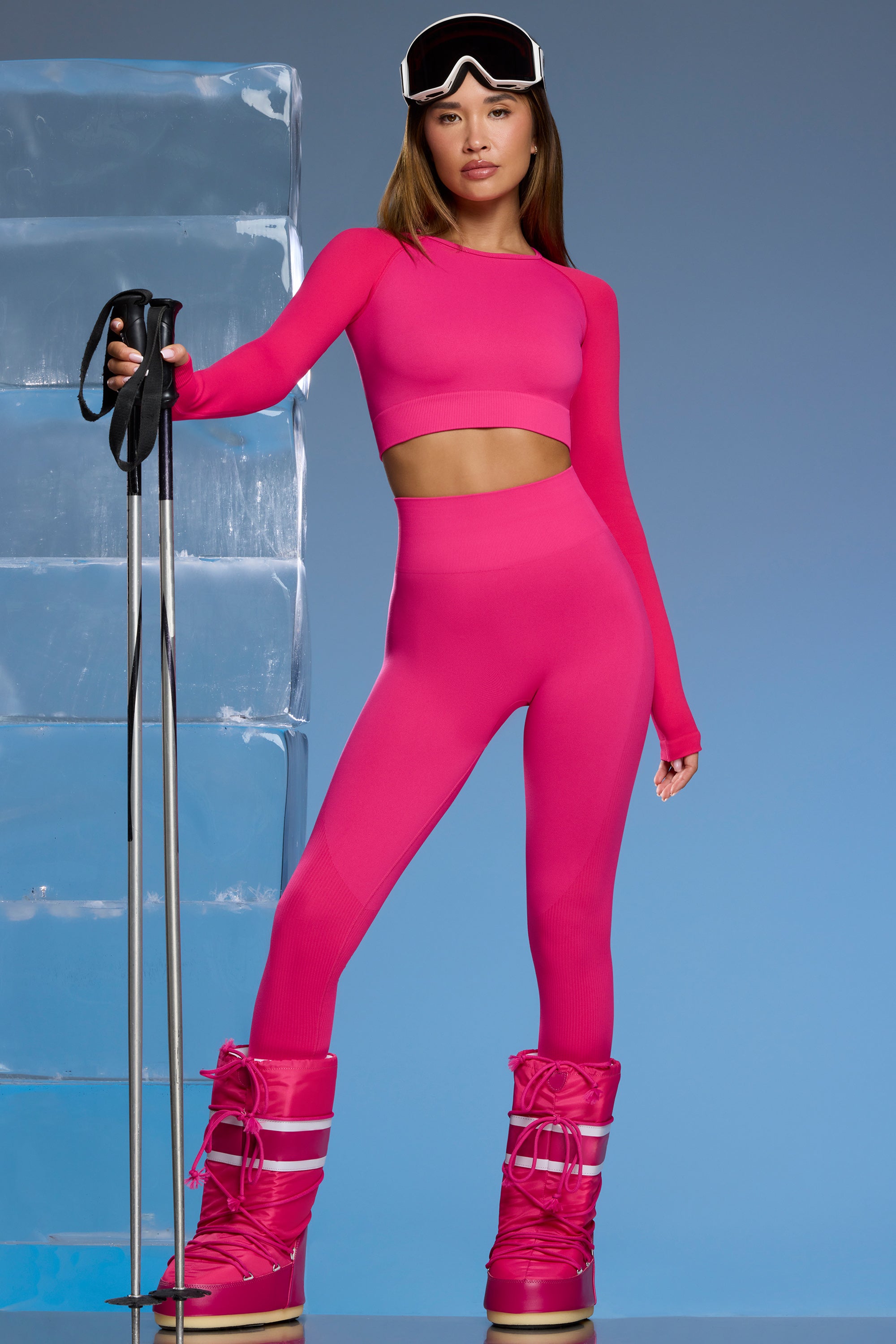 Petite Super Sculpt Base Layer Leggings in Fuchsia Pink、mySite、solidvoid