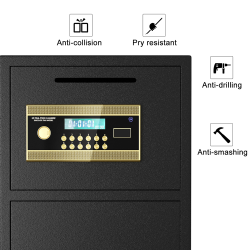 Large Double-door Coin-operated Safe,Digital Security Safe with Fireproof and Waterproof Bag,6.5 Cubic Feet Safe Box with Hidden Code Function for Home,Office and Hotel、、casual