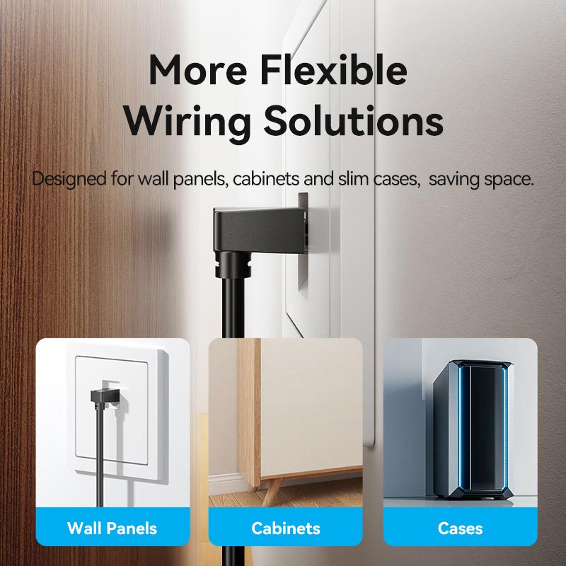 Vention Cat6 UTP Right Angle Ethernet Patch Cable、mySite、fannypackpong