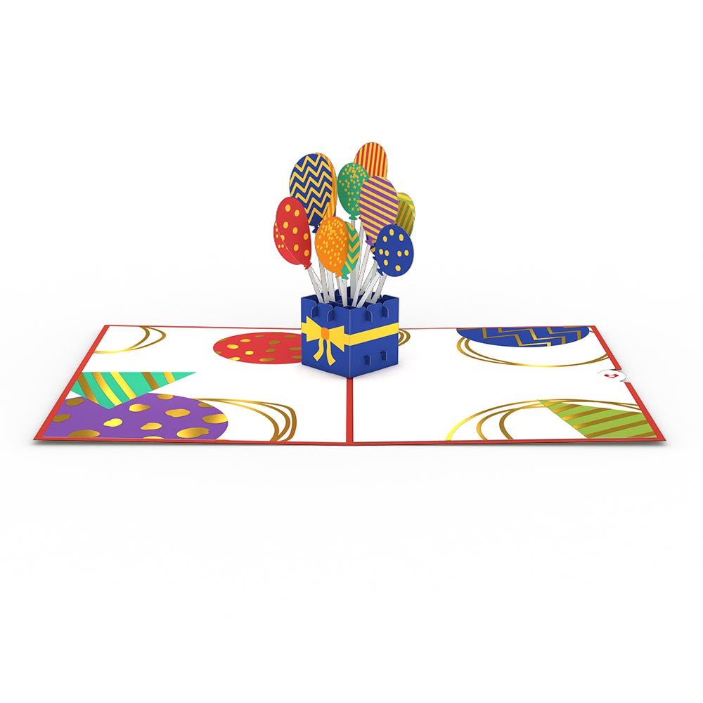 Happy Birthday Balloons pop-up card、mySite、solidvoid