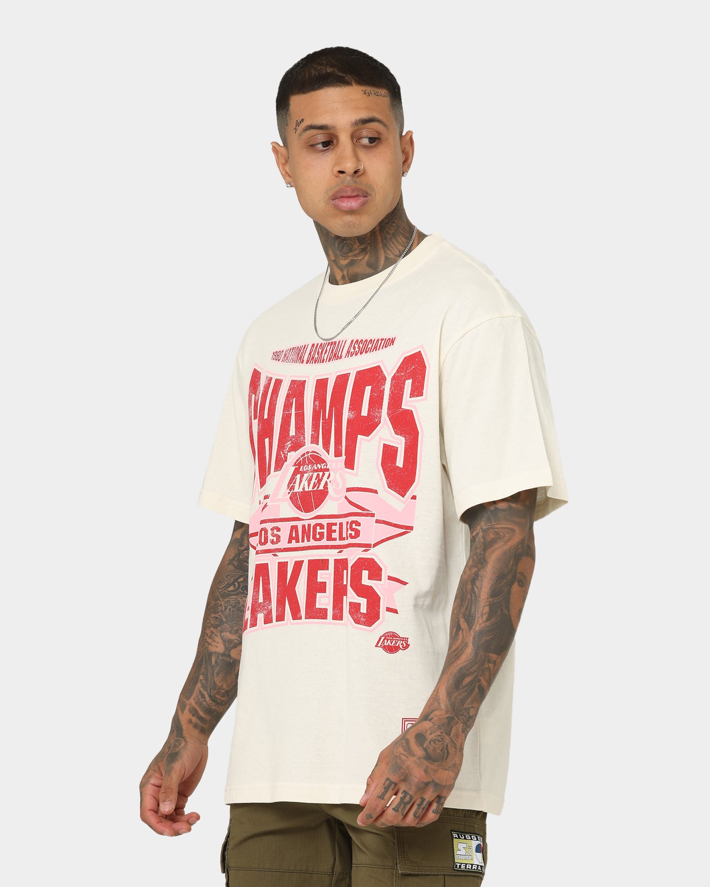 Mitchell & Ness Los Angeles Lakers St Valentine's Day T-Shirt Unbleached、mySite、zt4zffjzw
