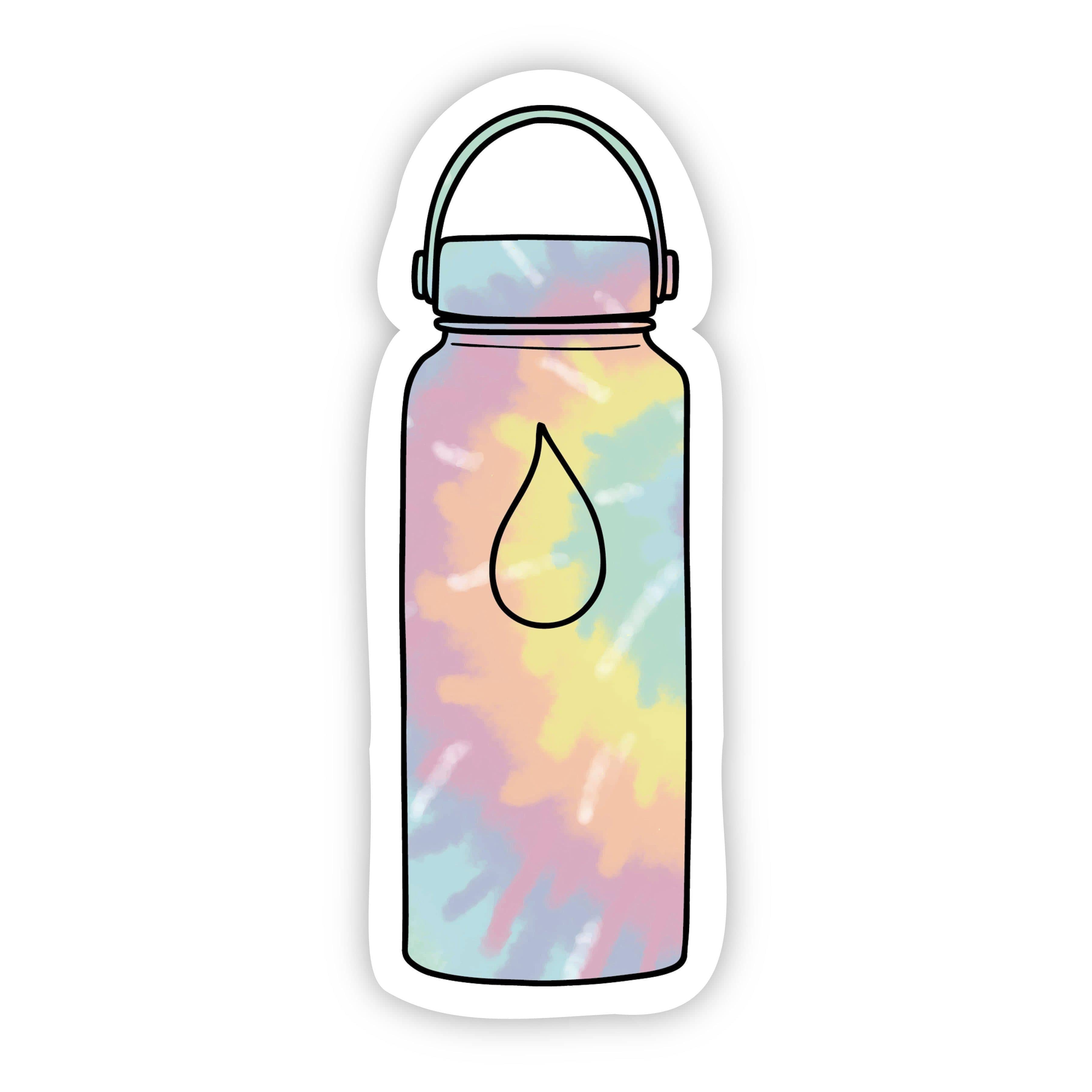  Water Bottle Tie Dye Aesthetic Sticker、mySite、elrpsem3k