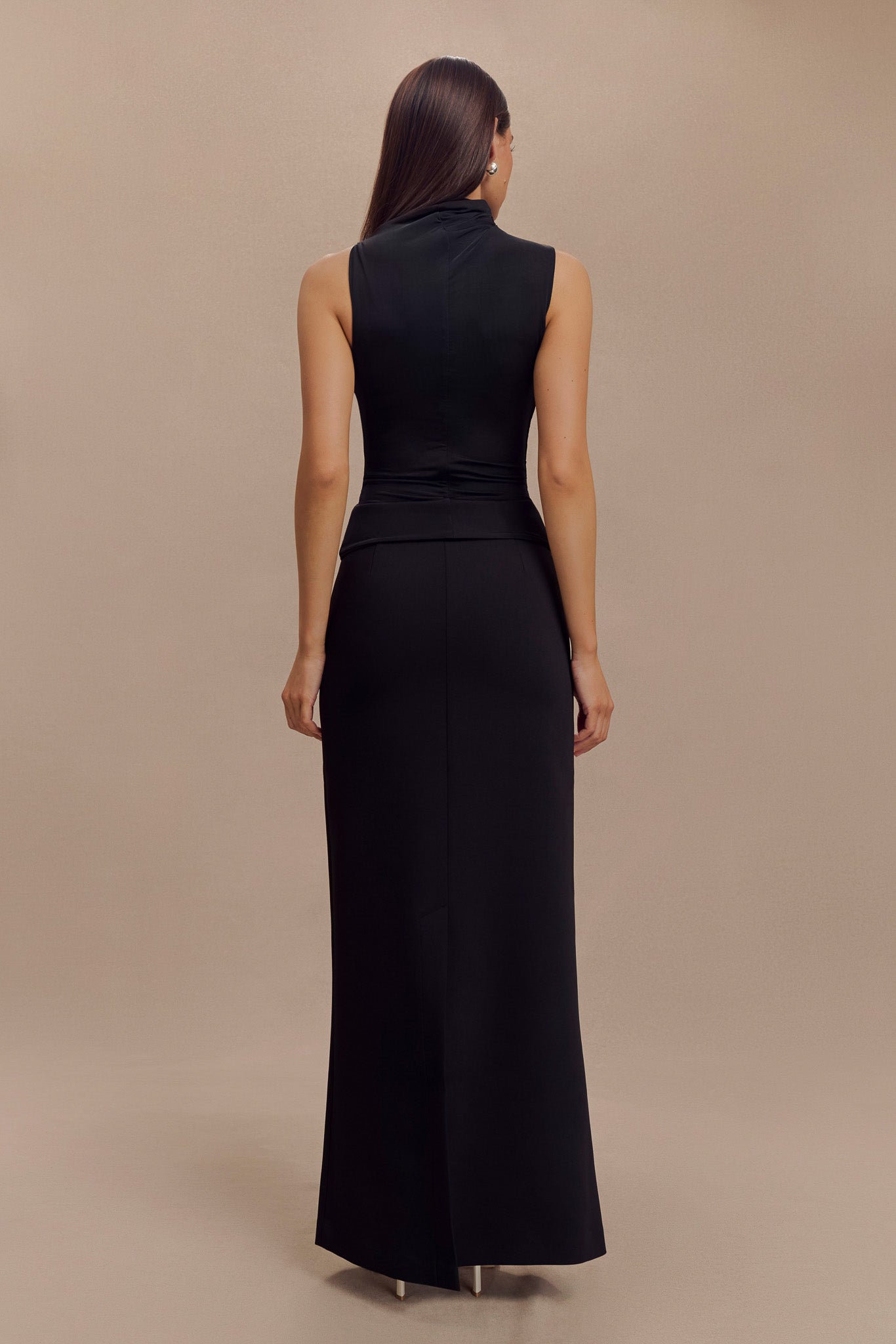 Hadleigh Sleeveless Slinky Top - Black、mySite、solidvoid