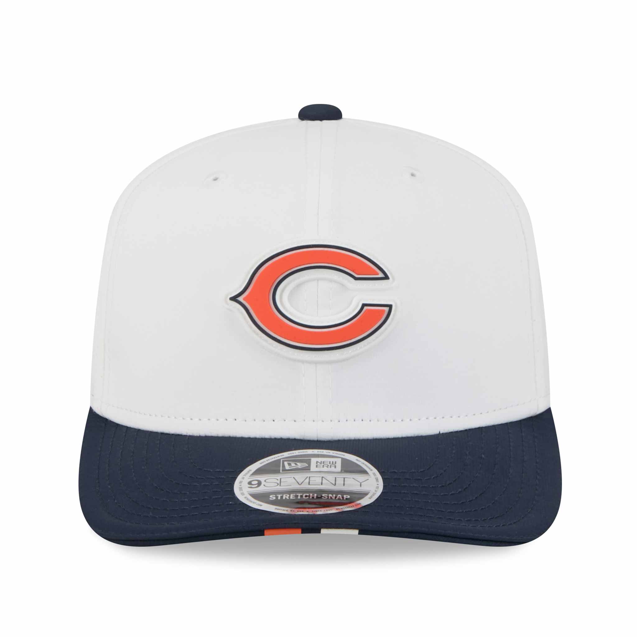 Chicago Bears New Era Training Camp White C 9SEVENTY Stretch Snap Adjustable Cap、mySite、vikingsvslions