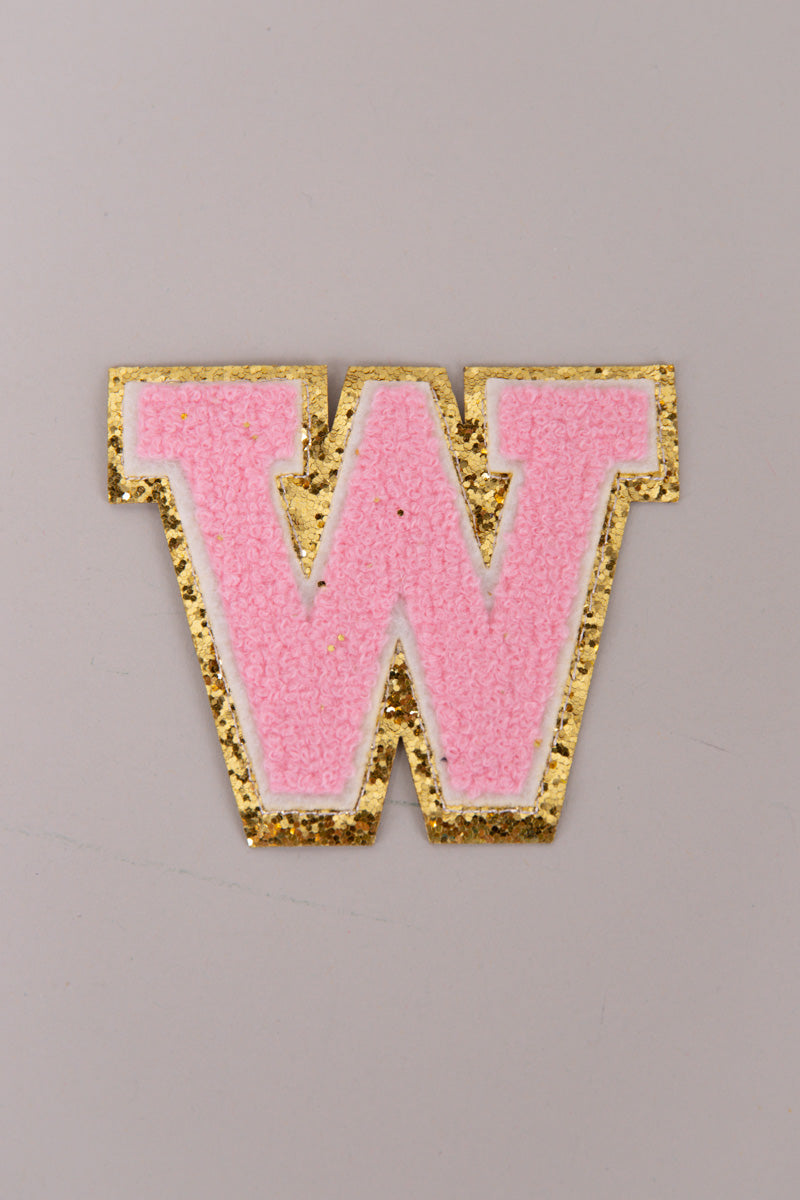 Chenille Adhesive Letter Patches- Light Pink 5.5cm、mySite、hinf8tx79