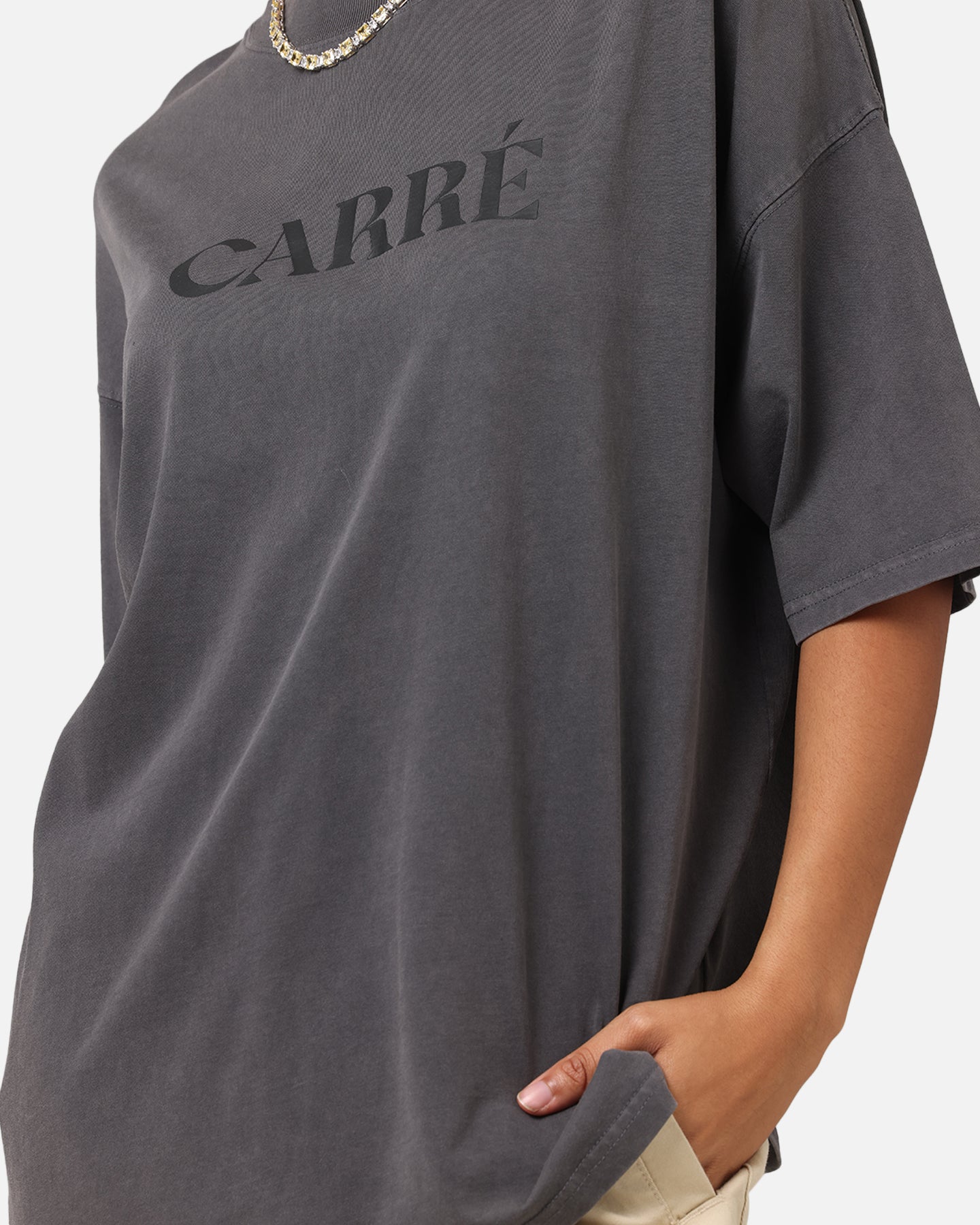 Carre Minimalist T-Shirt Washed Black、mySite、zt4zffjzw