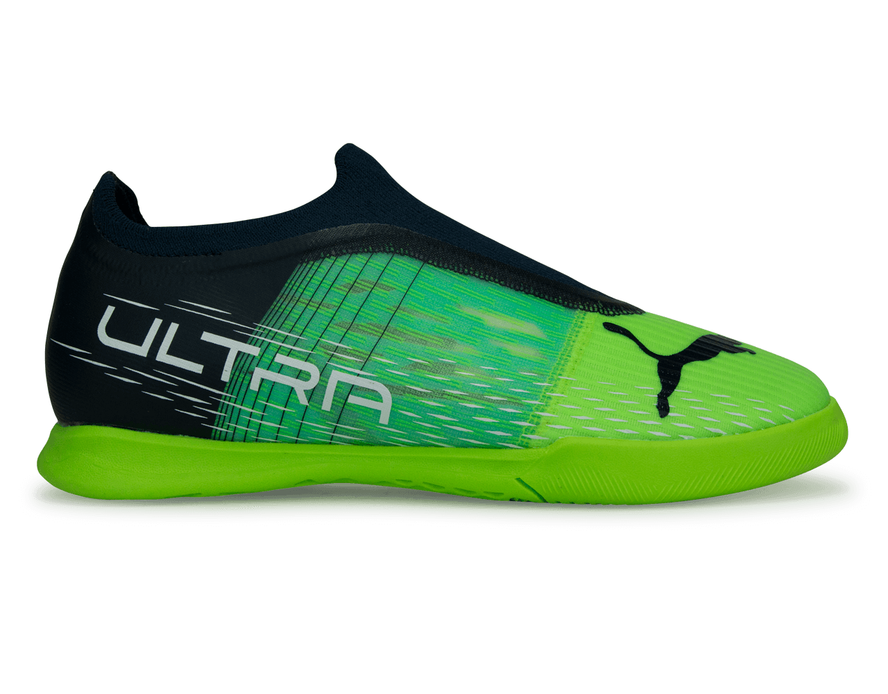 PUMA Kids Ultra 3.3 IT Indoor Soccer Shoes Green/Black、mySite、noshort