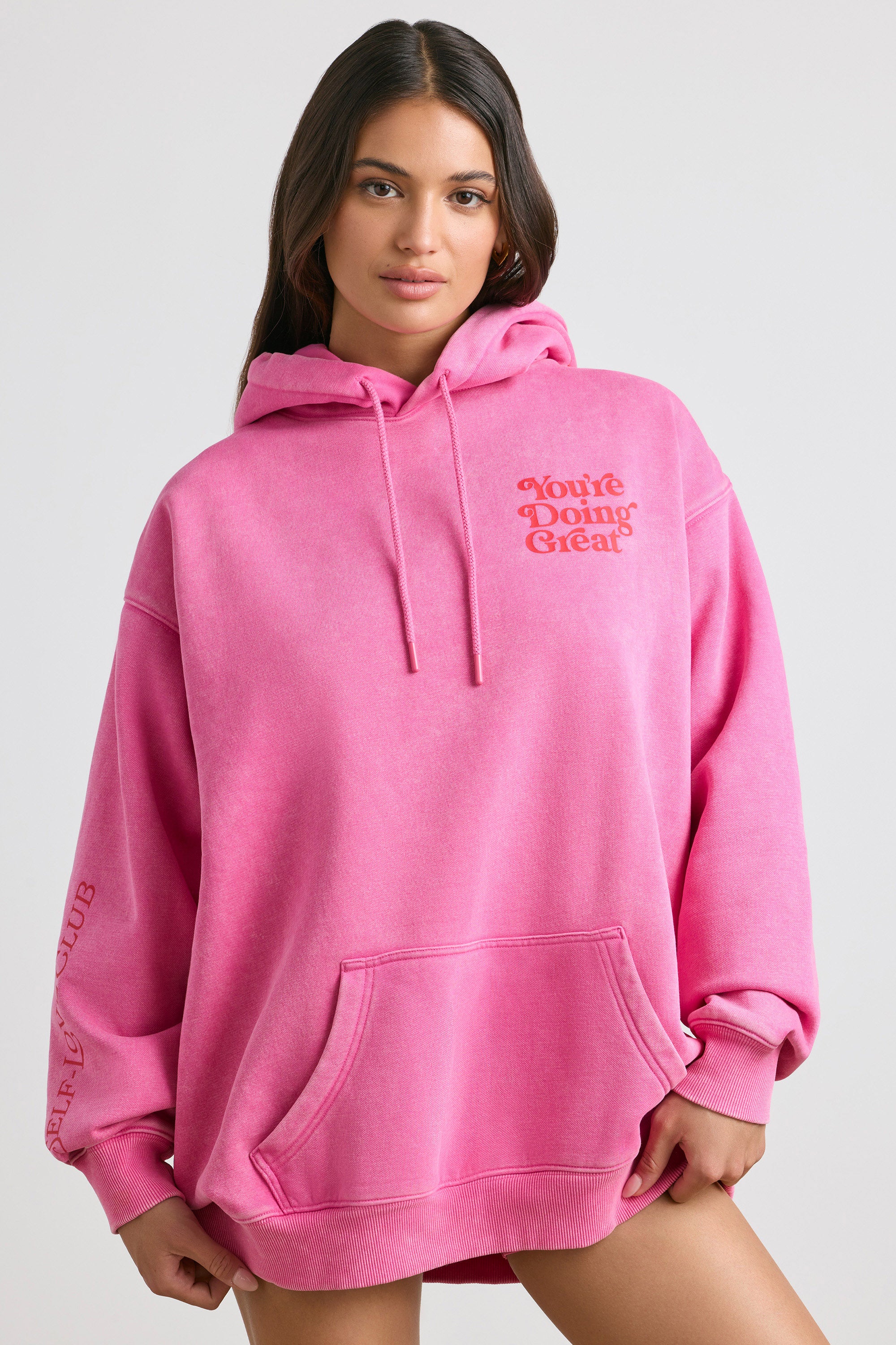 Oversized Hoodie in Hot Pink、mySite、solidvoid