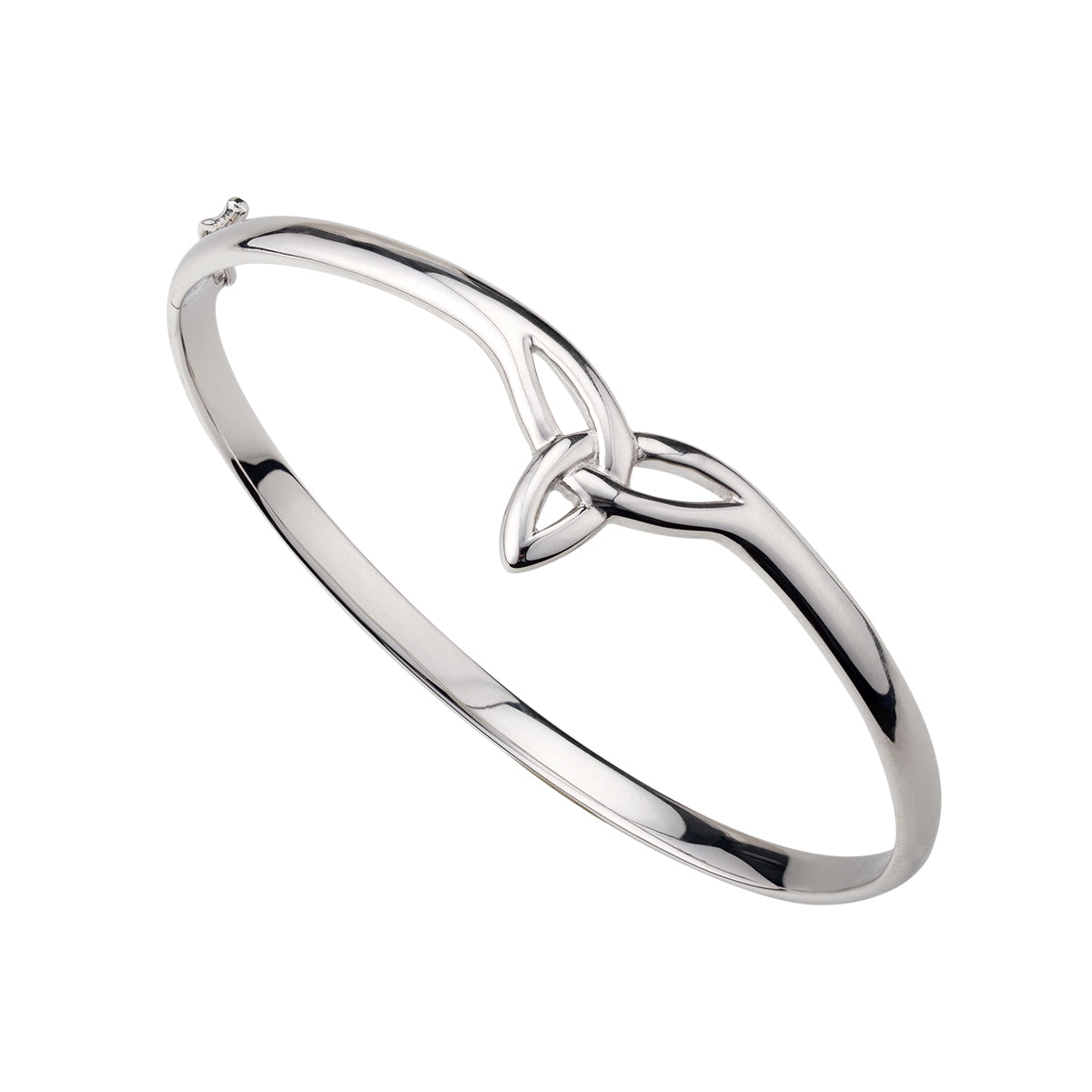  Silver Trinity Knot Front Bangle