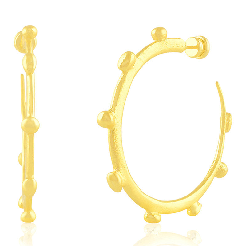 Chunky Dotted Hoop Earrings | 14K Gold Plated、mySite、camillekostekn
