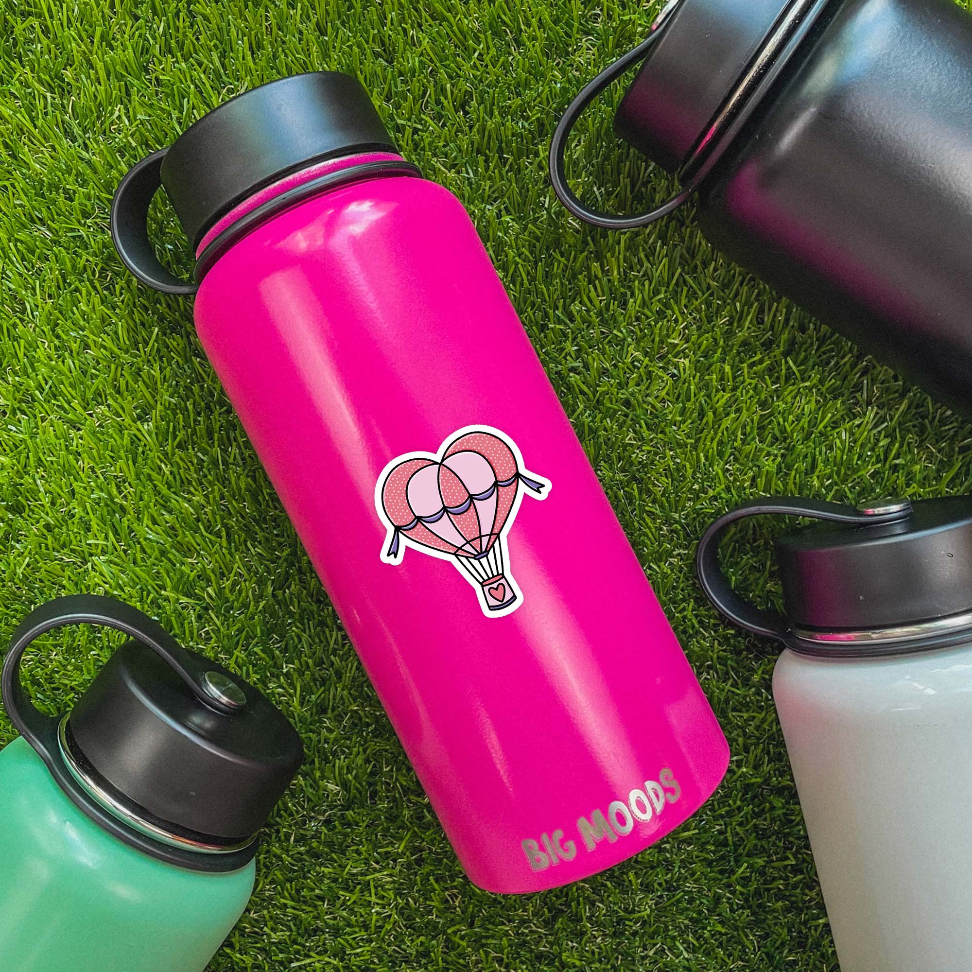  Hot Air Balloon Heart Sticker、mySite、ghnorth