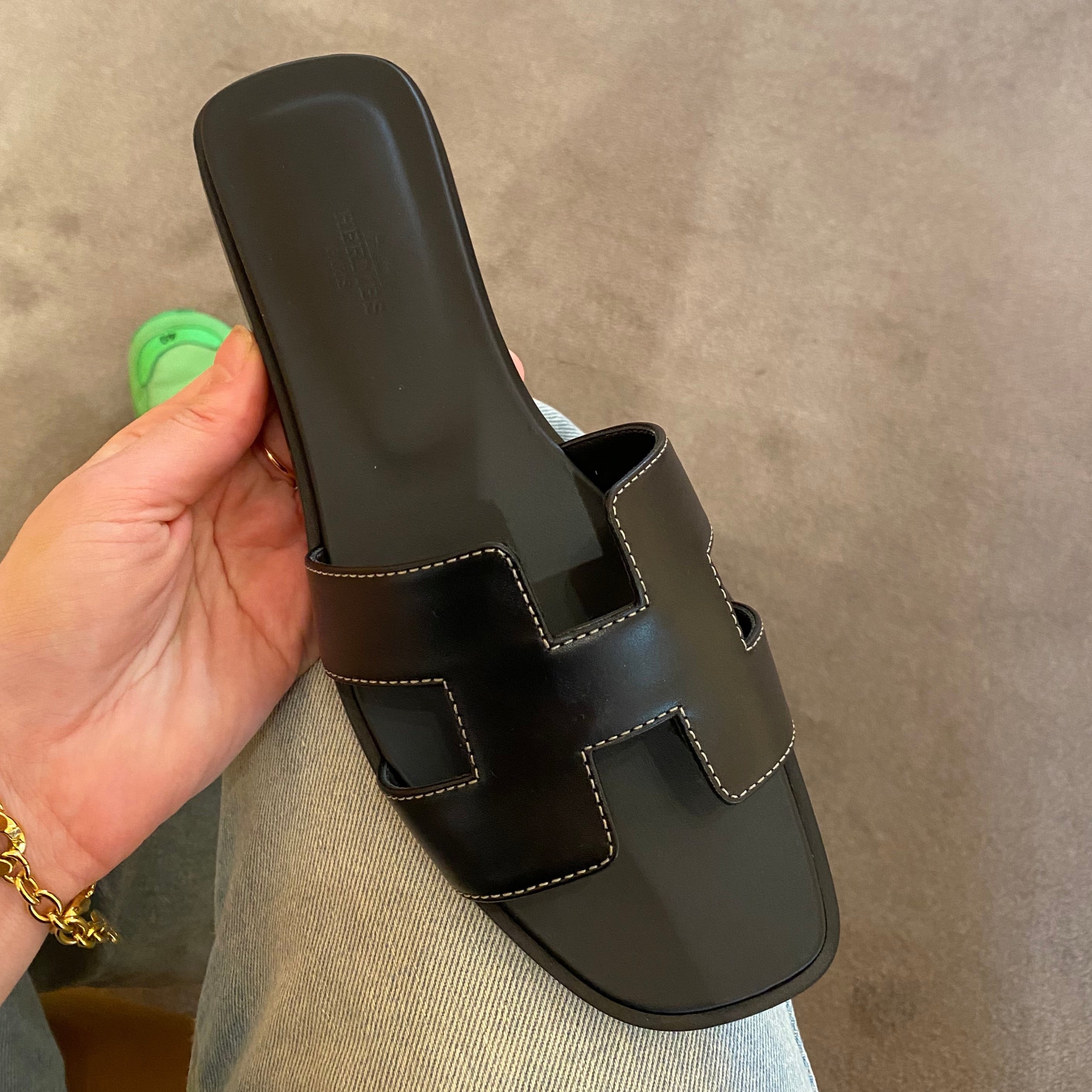 Hermes Oran sandals black、mySite、garminoutage.com