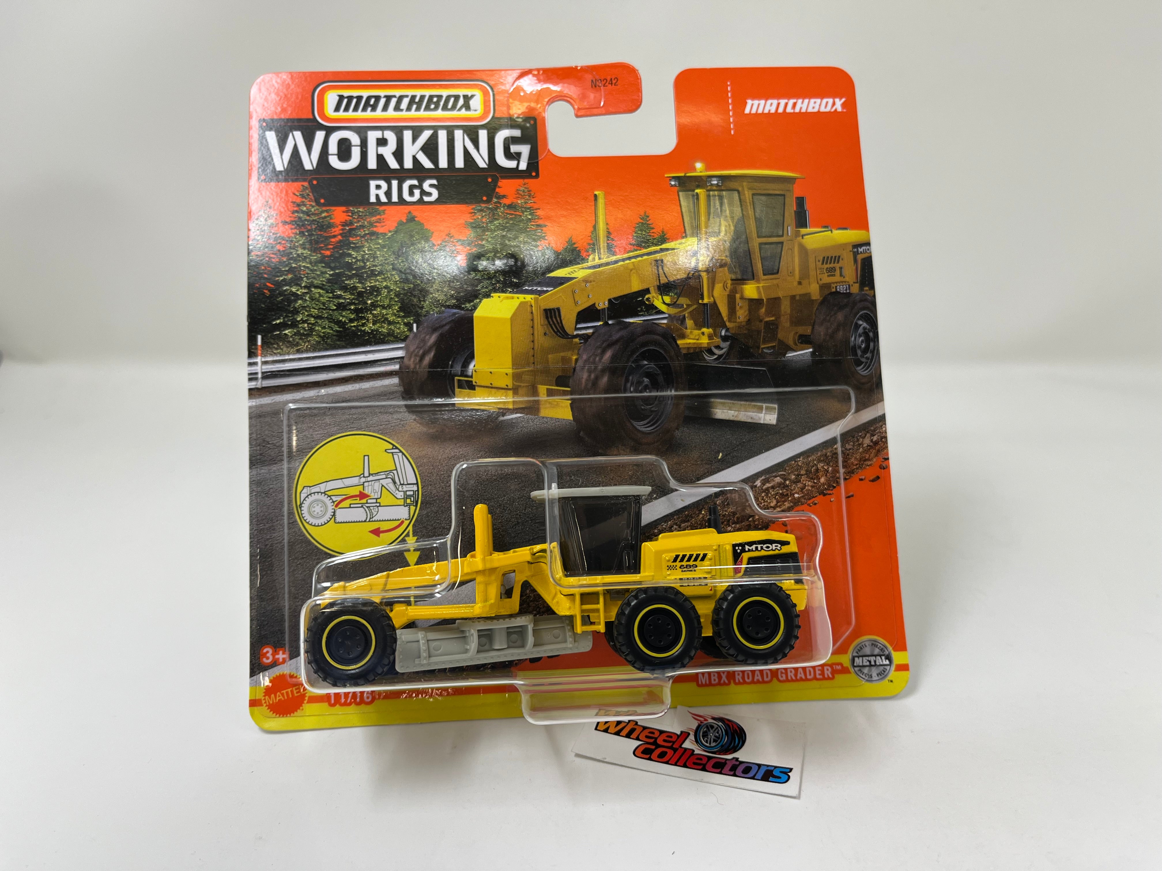 Road Grader Yellow * 2022 Matchbox Working Rigs Case、mySite、hgirdovlk