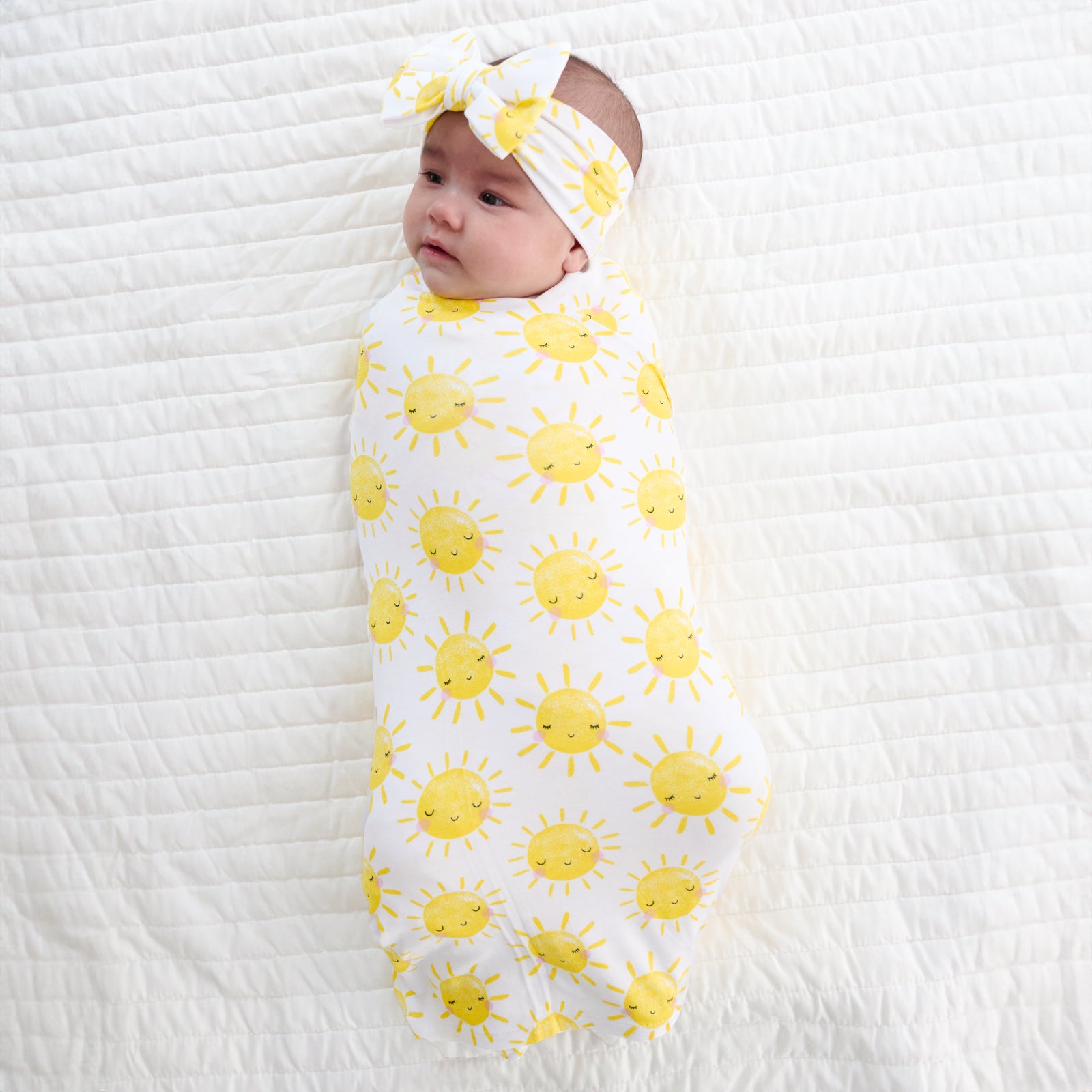 Sunshine Swaddle & Luxe Bow Headband Set、mySite、g9winljtr