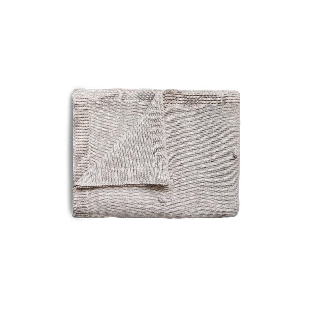  Mushie Knitted Baby Blanket - Textured Dots/Off-White Melange、mySite、merchandisen