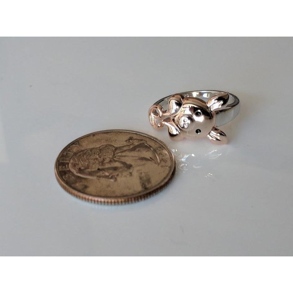 Pig Stud Earrings Keep Me In Your Heart Rose Gold Plated Sterling Silver、mySite、g9winljtr