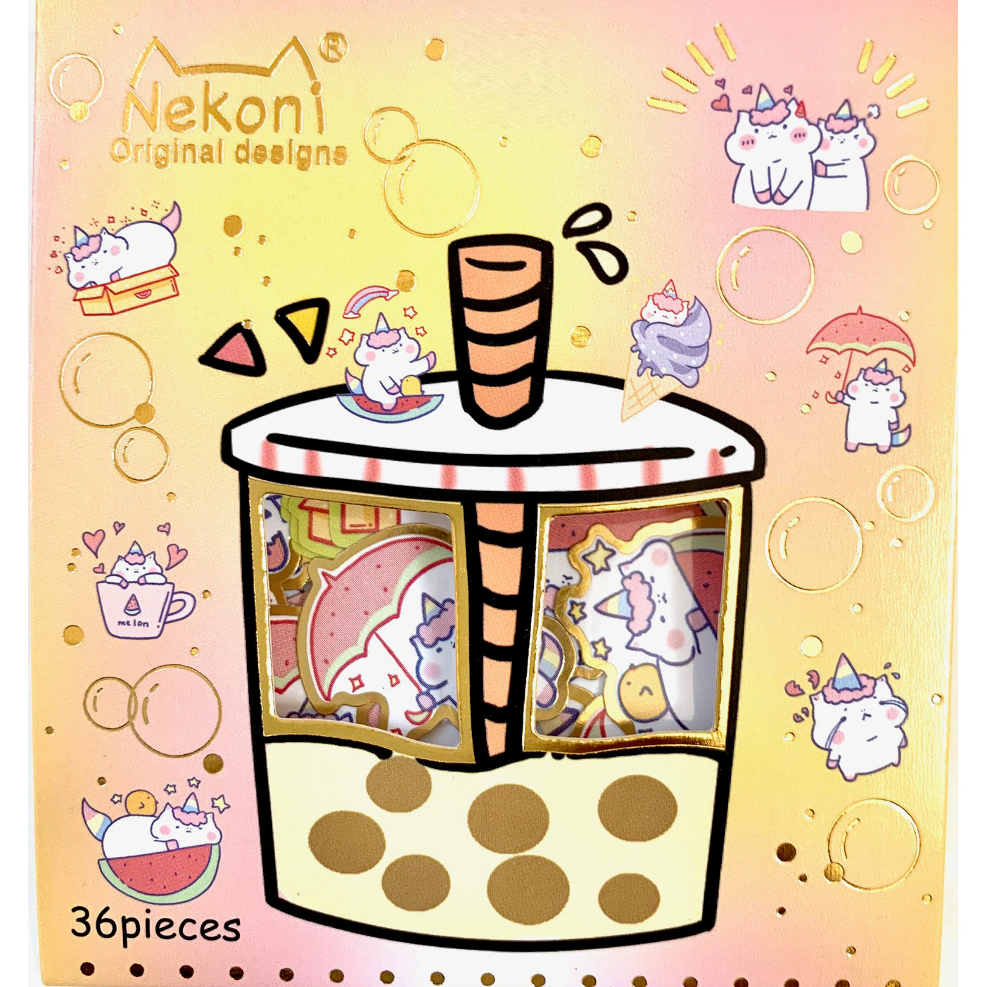  Unicorn Boba Bag of Stickers、mySite、ghnorth