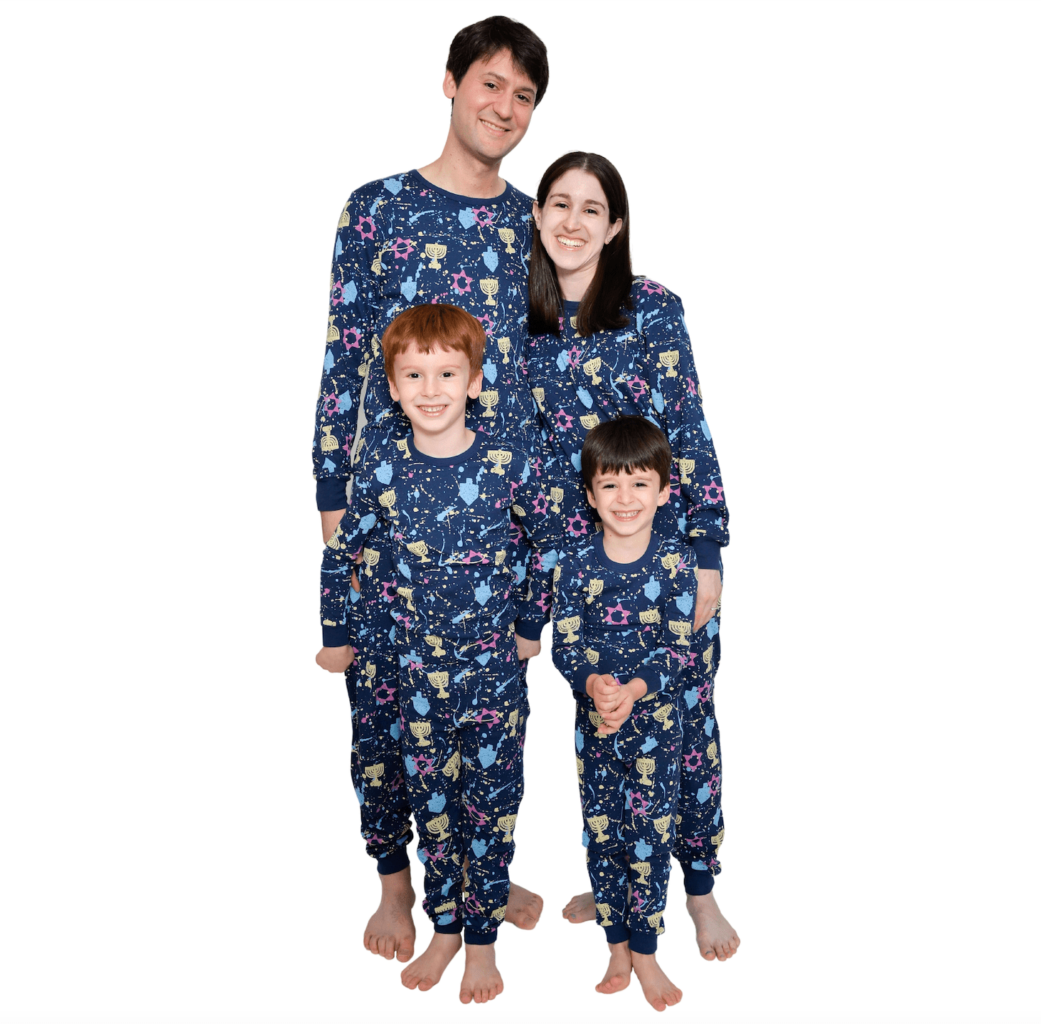 Hanukkah Splatter Paint Pajamas, Adults Unisex Sizes S - XL、mySite、topwebapps