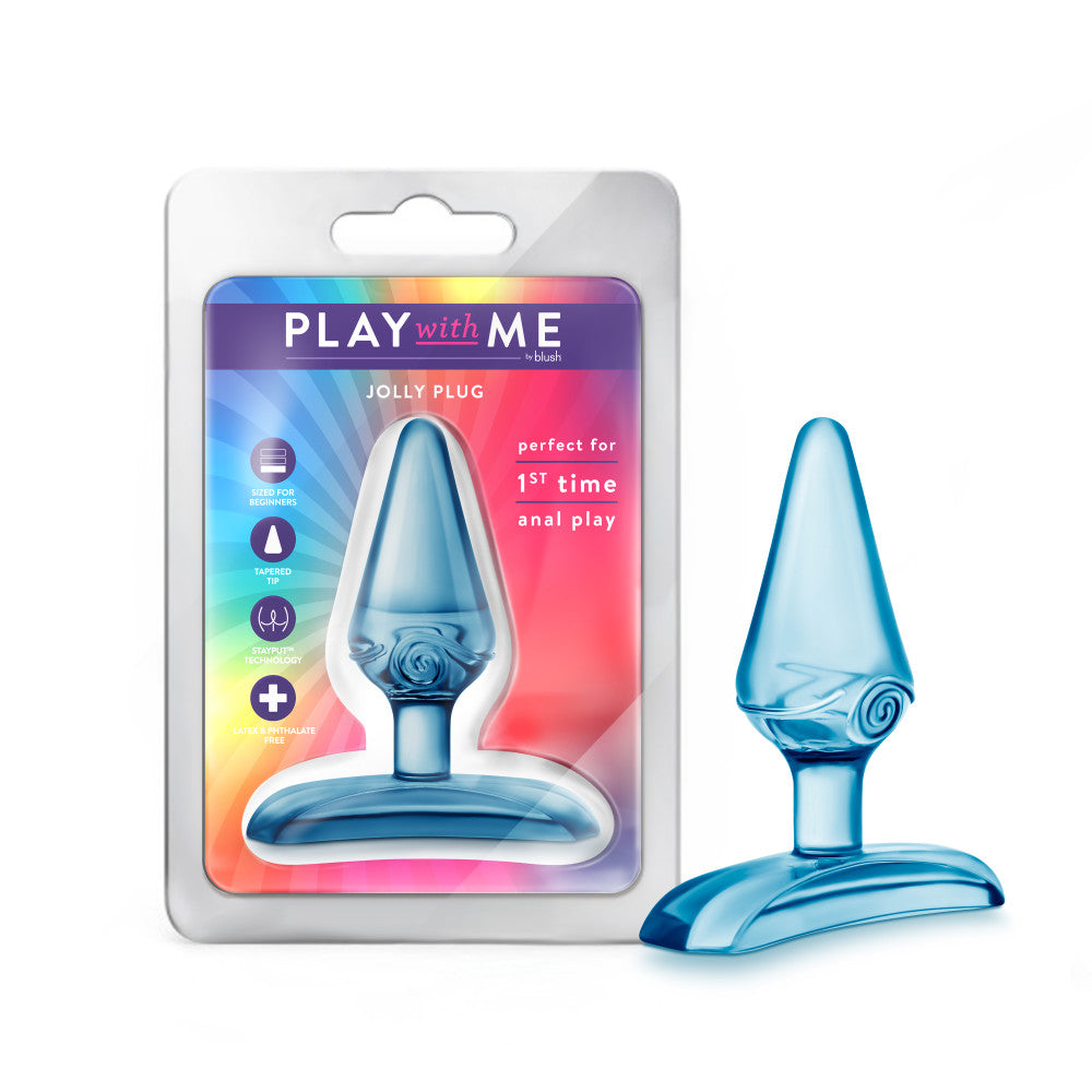 Play With Me By Blush® | Jolly Plug - Blue 2.75 Inch Anal Plug、mySite、bottomscart