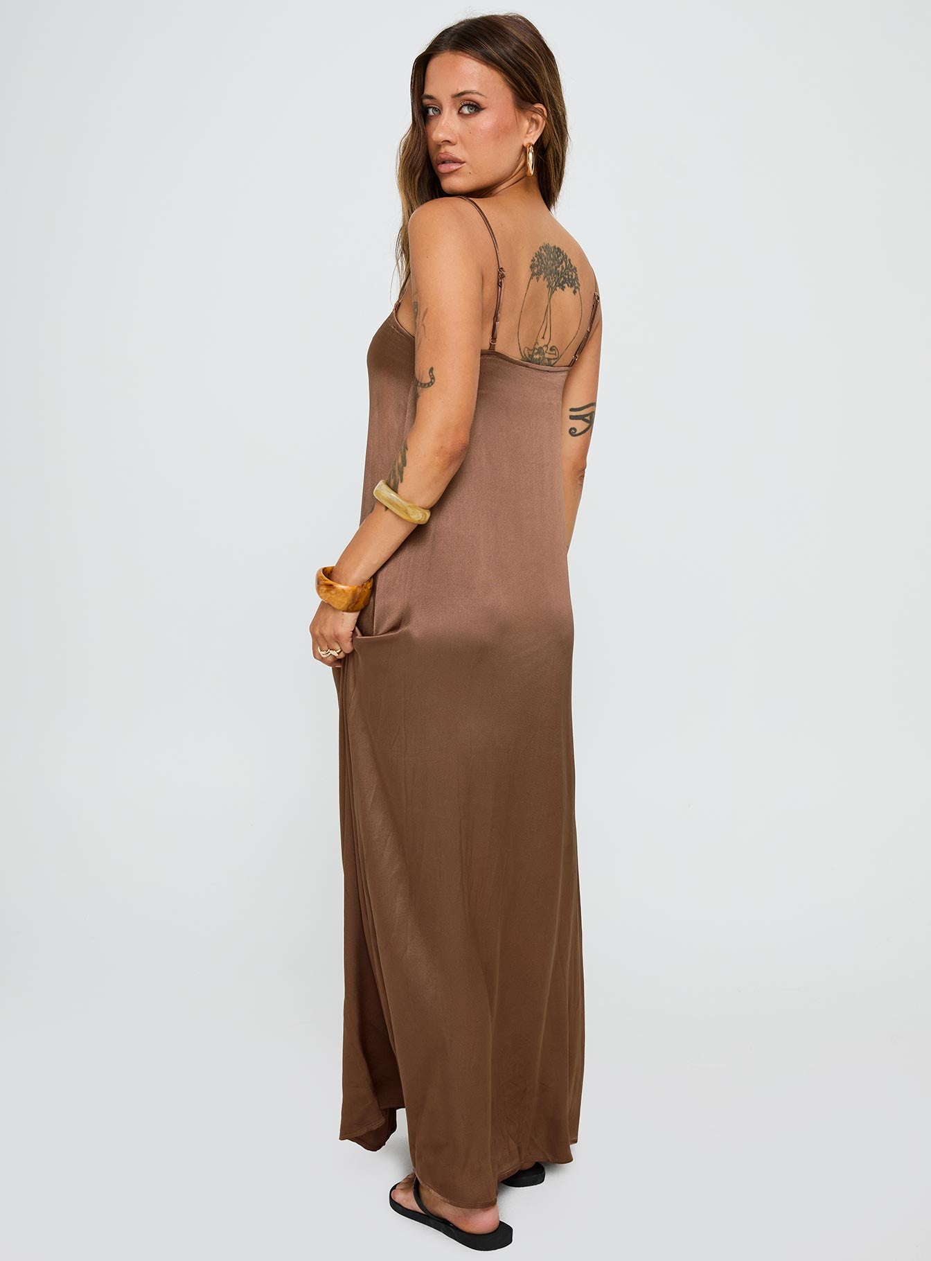 Apple Cider Maxi Dress Brown、mySite、solidvoid