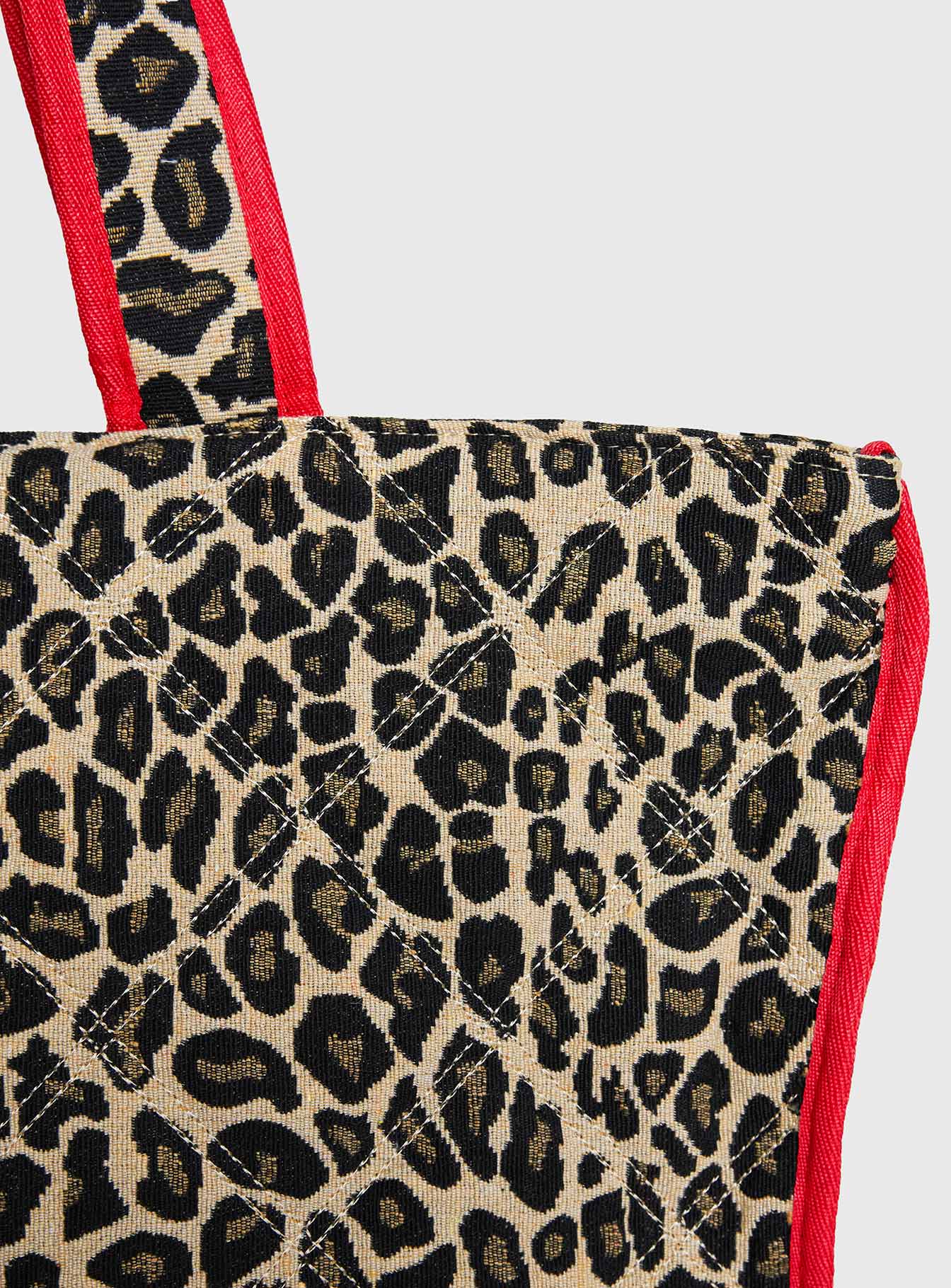 Jovie Tote Bag Leopard / Red、mySite、solidvoid