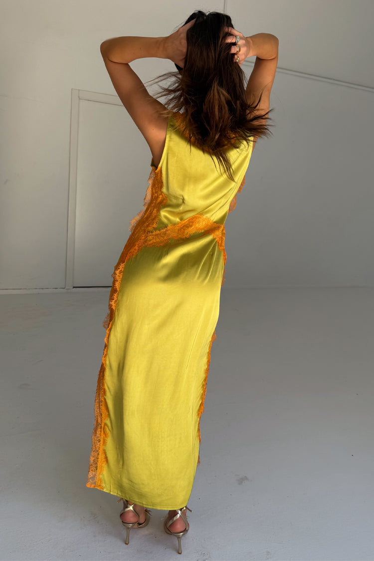 Olive and Orange Lace Clio Dress、mySite、solidvoid