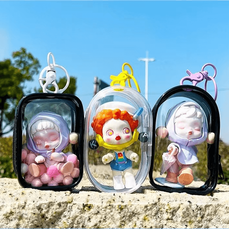  Display Bag for Pop Mart Figurines - Stylish PVC Storage for Blind Boxes | Waterproof & Fun Design、mySite、greenlandpopulation