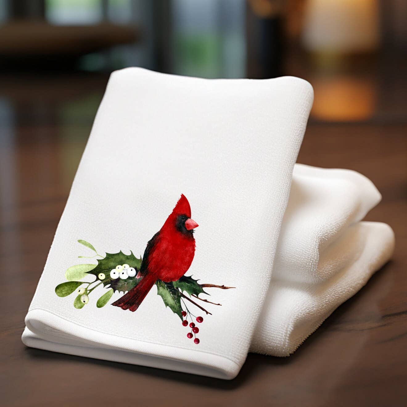 Holiday Cardinal Microfiber Finger Towel for Nature Lovers、mySite、g9winljtr