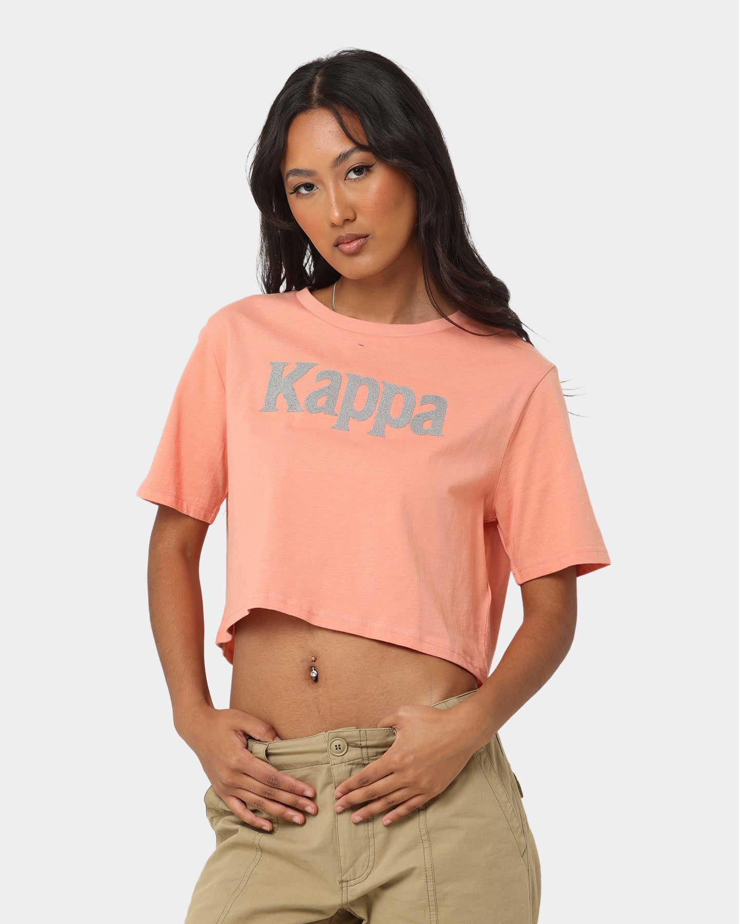 Kappa Women's Authentic Elegraphy T-Shirt Pink Coral、mySite、zt4zffjzw