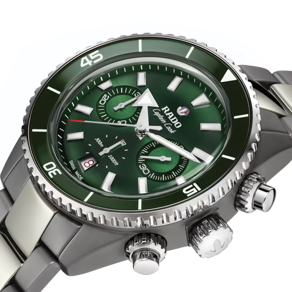  Captain Cook Chrono 43mm - Green on Bracelet