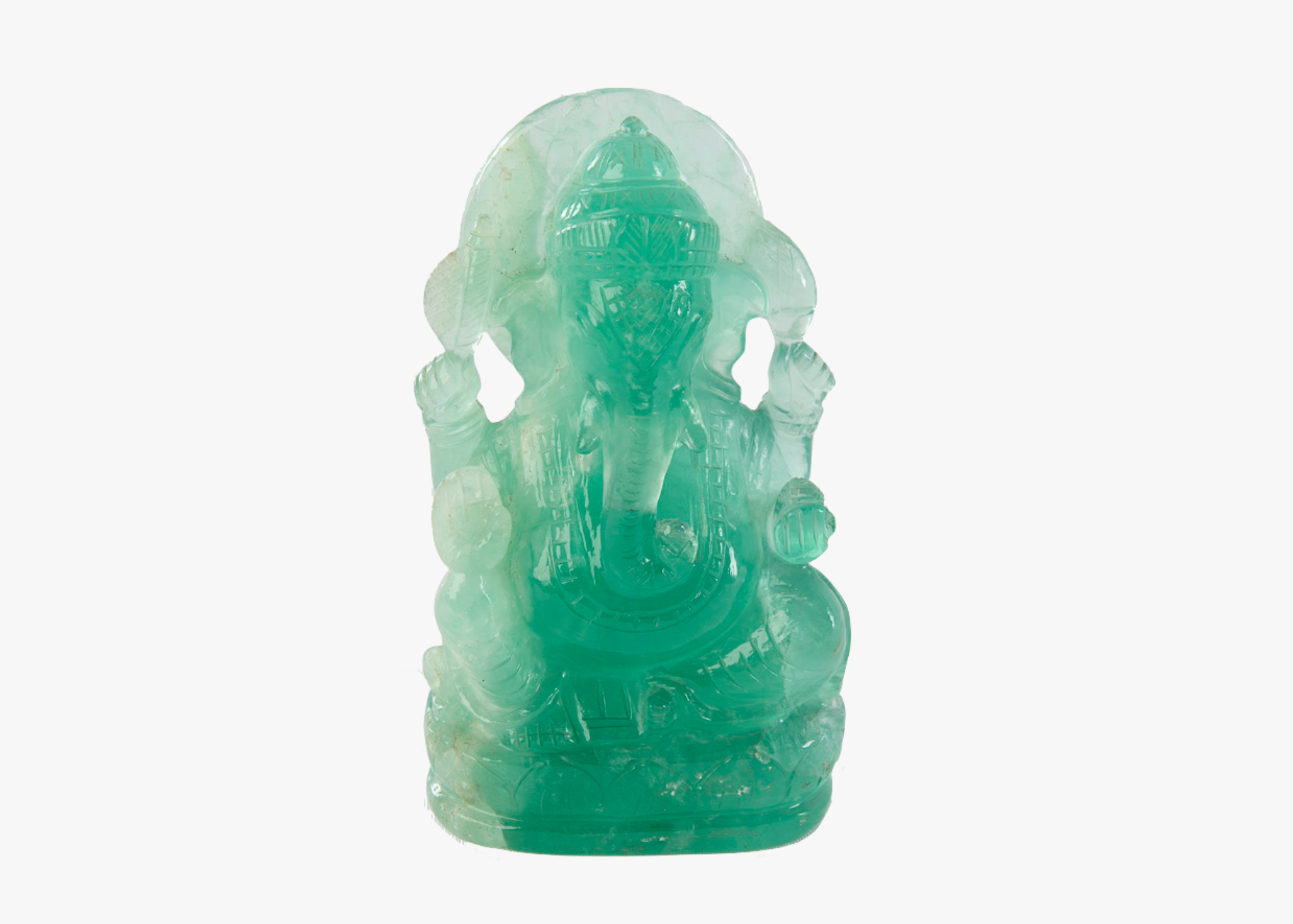 Ganesha Statue - Green Fluorite (Small, 16cm)、mySite、topwebapps