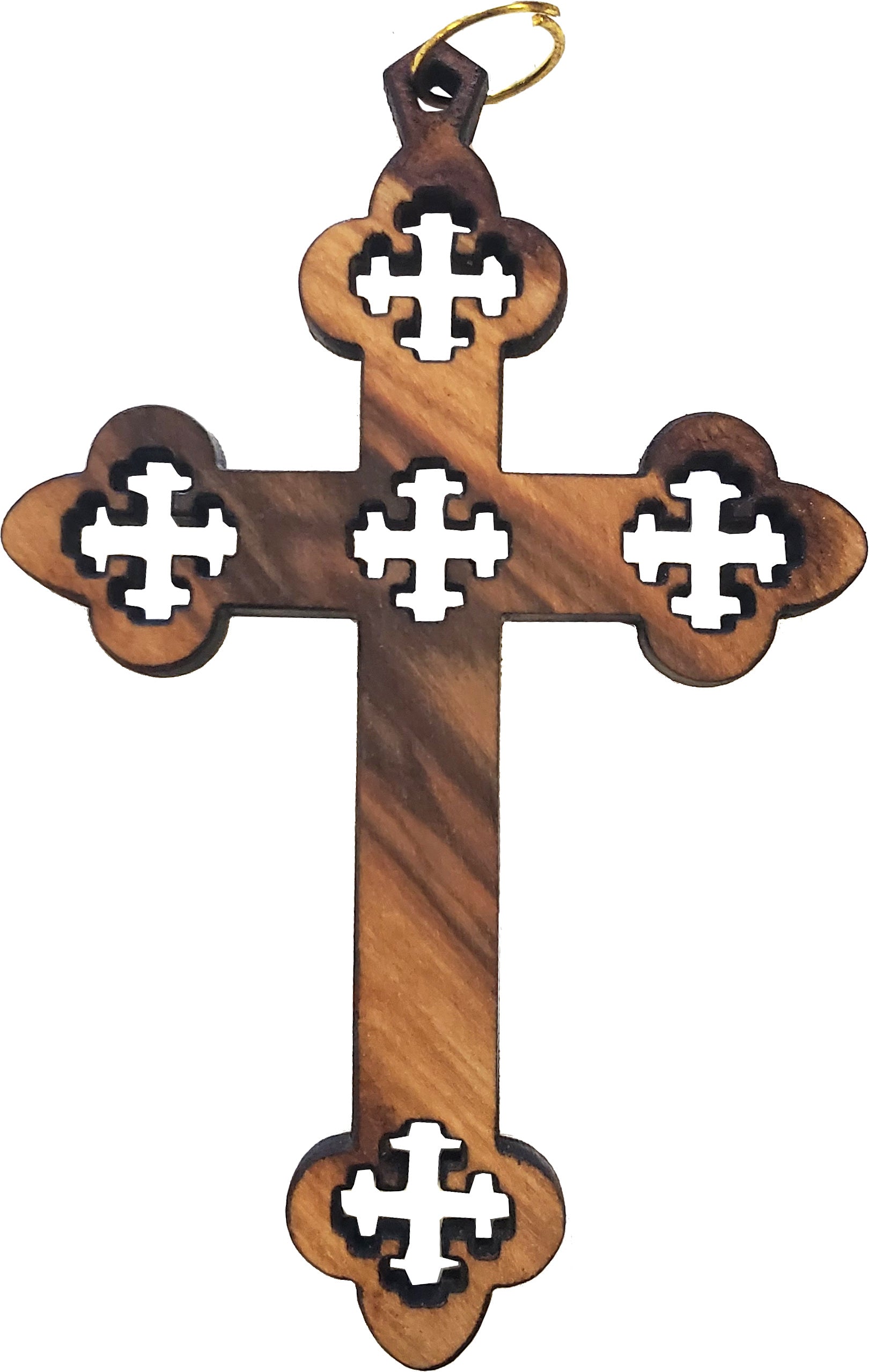  Olive wood Coptic Cross Laser Pendant(8cm or 3.15 long)、mySite、elrpsem3k