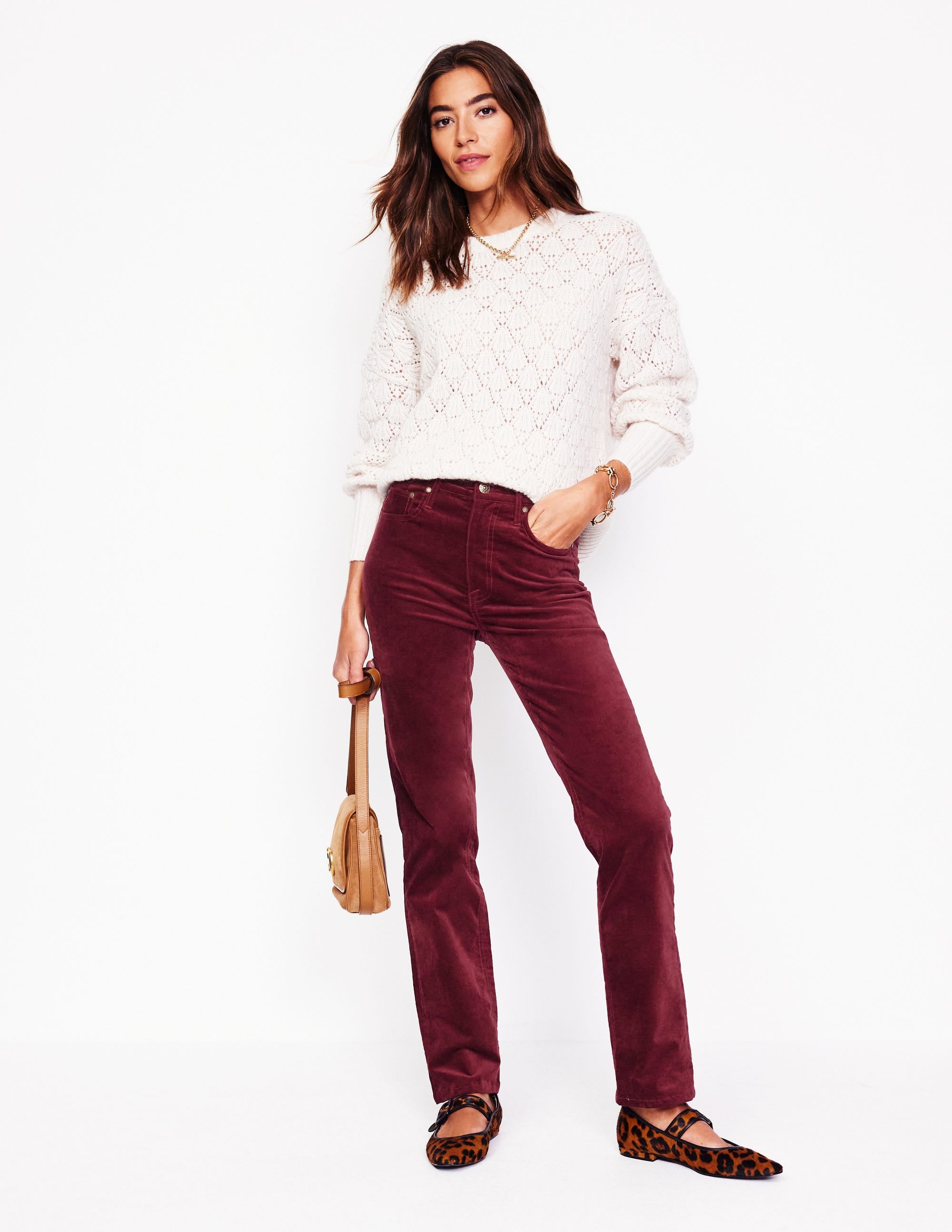  Velveteen 5 Pocket Jeans-Chestnut、mySite、ashleygrahame