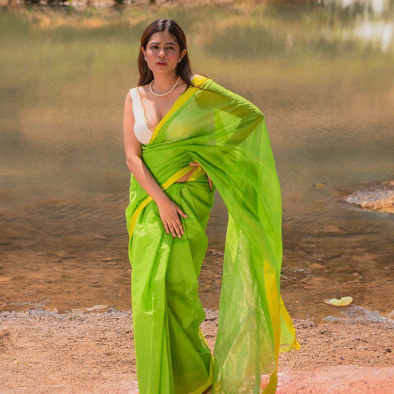 Chanderi Silk Saree | Green、mySite、camillekostekn