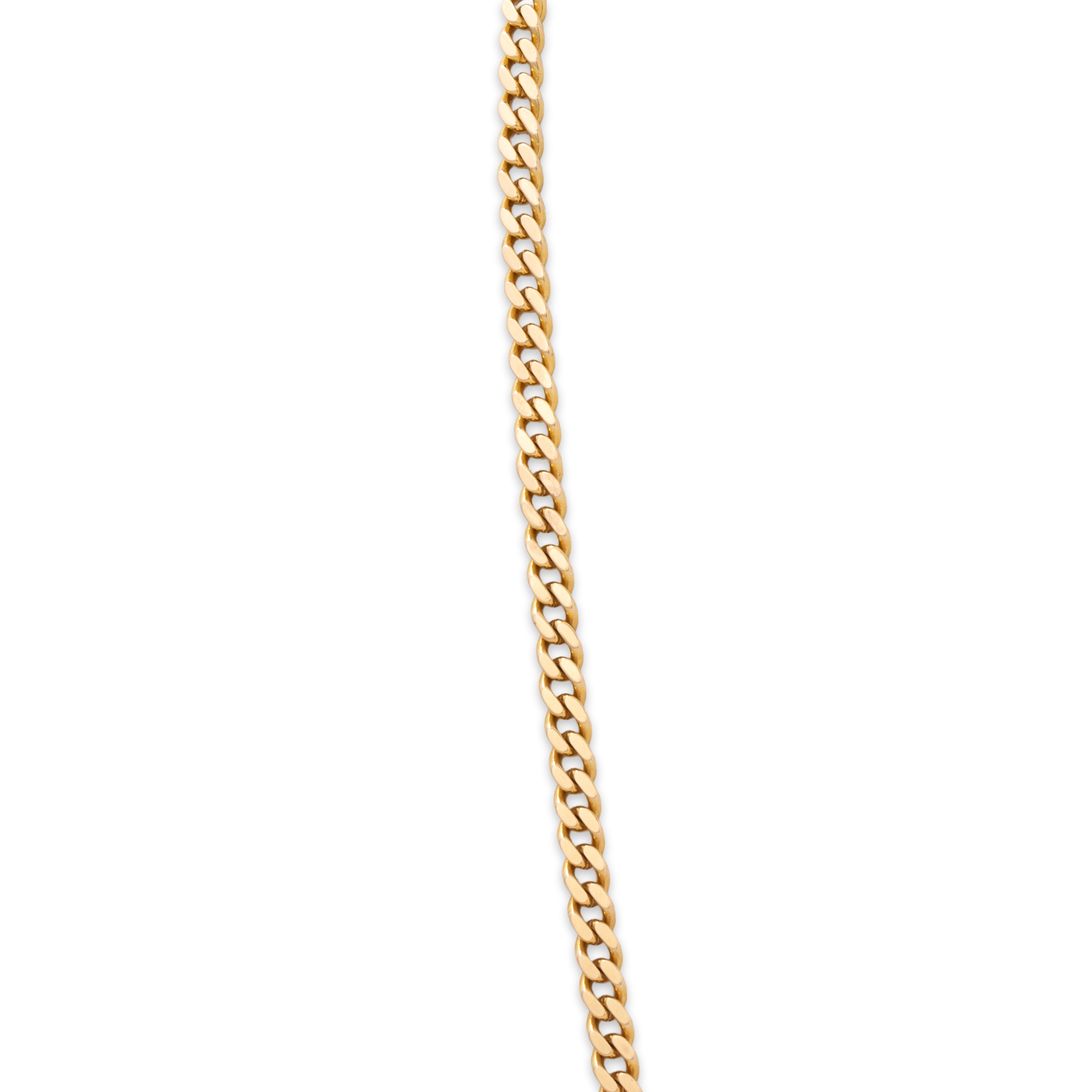 Vintage Italian 14k Yellow Gold 1.1cttw Old Mine Diamond Curb Link Necklace 19、mySite、hinf8tx79