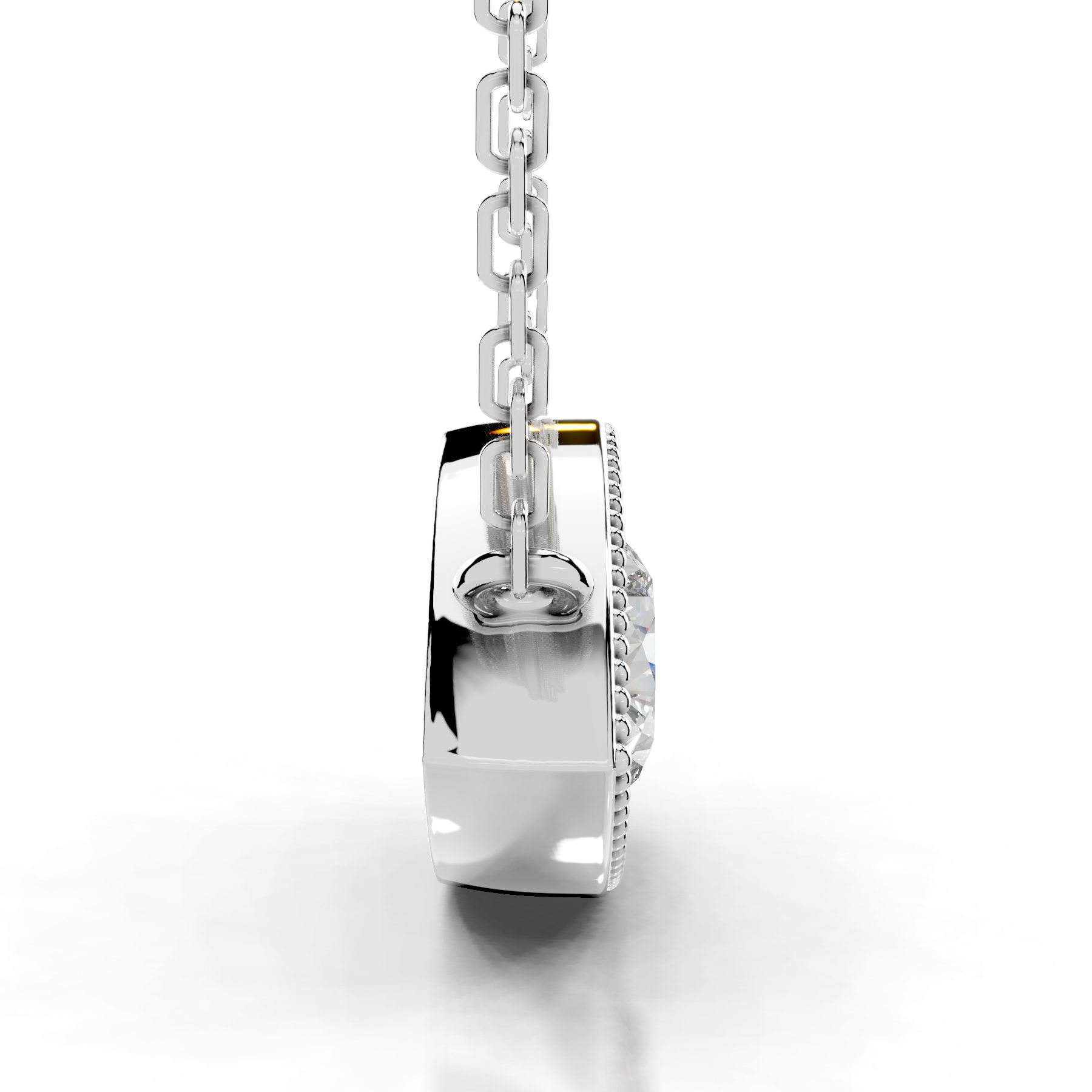 Kanesha Lab Grown Diamond Pendant (3.50 Carat) -18K White Gold、mySite、hinf8tx79