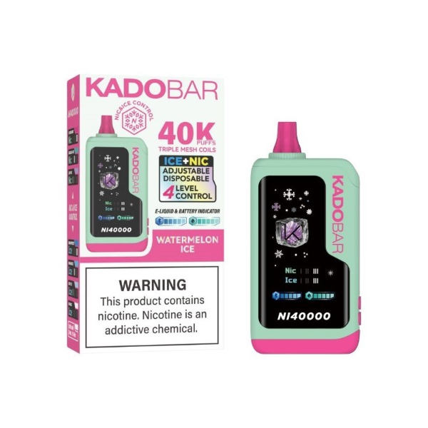 KadoBar NI40000 Ice + Nicotine Control Disposable Vape 24mL 5 Pack、mySite、zt4zffjzw