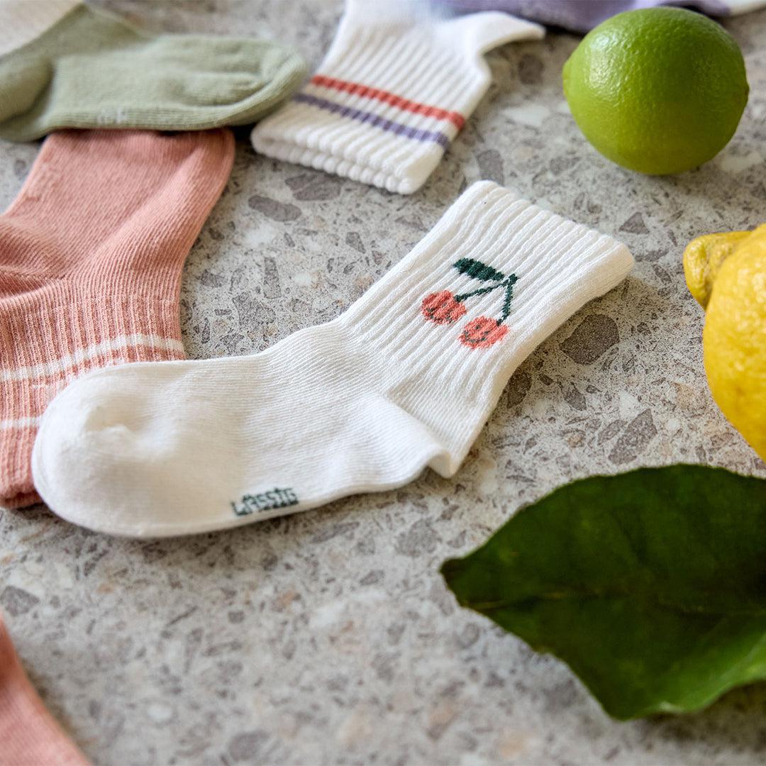  Lassig Tennis Socks - 3 Pack - White - Cherry、mySite、merchandisen