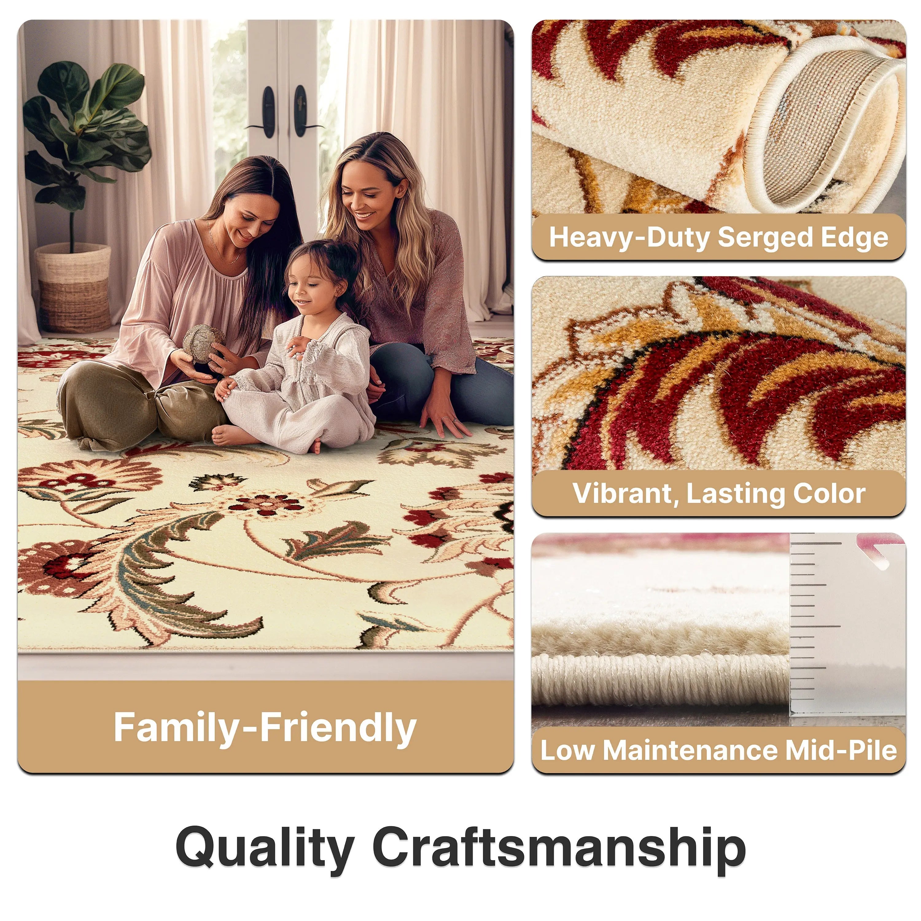 Ashley Oriental Ivory Oriental Rug、mySite、gigharbornorthrealestate