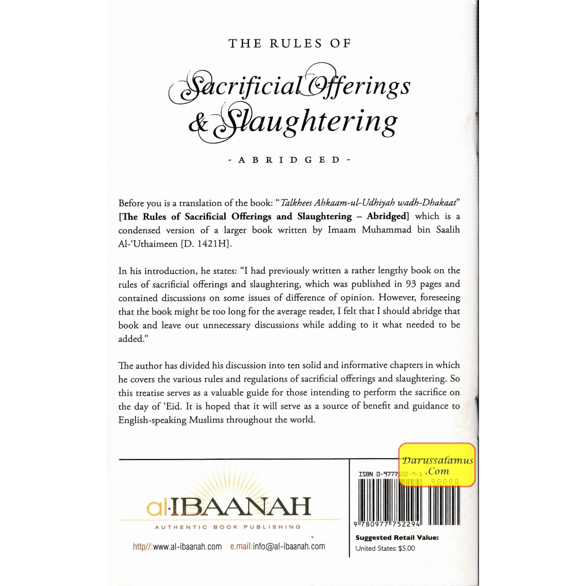 The Rules of Sacrificial Offerings and Slaughtering By Imaam Muhammad Bin Saalih Al-Uthaimeen、mySite、topwebapps