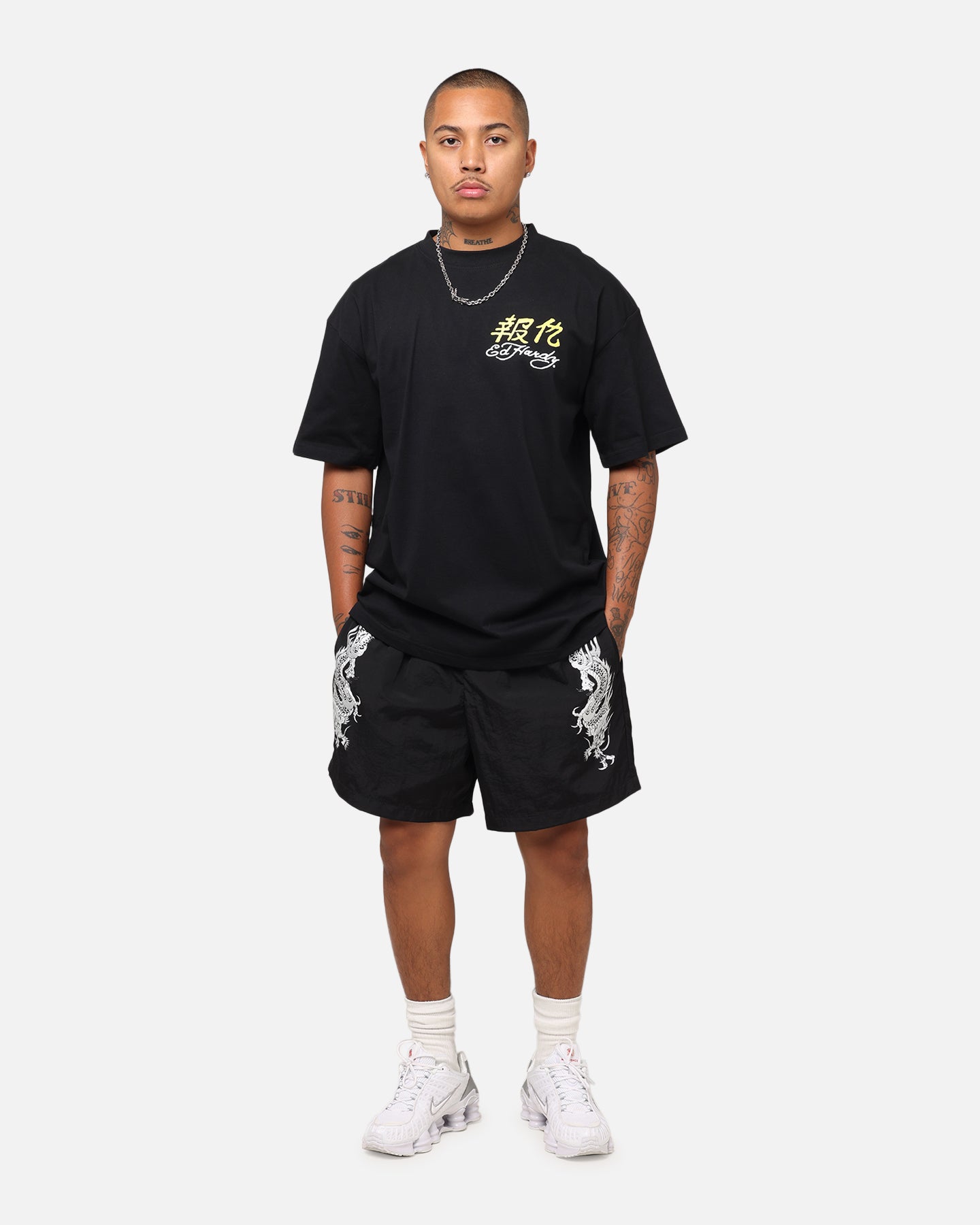 Ed Hardy Tribal Dragon Shorts Black、mySite、zt4zffjzw