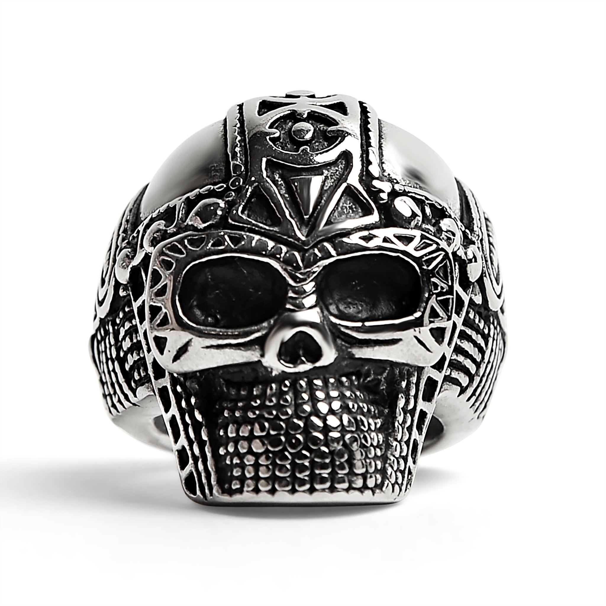 Stainless Steel Ancient Warrior Guard Skull Ring / SCR4040、mySite、dreamappss