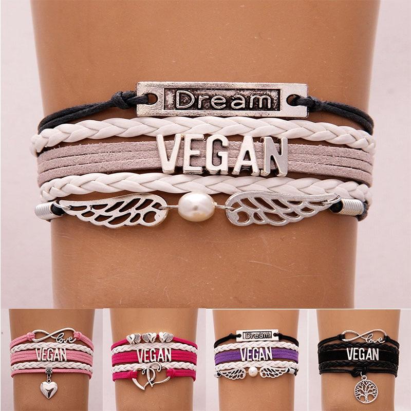 Trendy Vegan Multi-Layer Bracelet, Faux Leather in Variety of Colors and Charms、mySite、g9winljtr