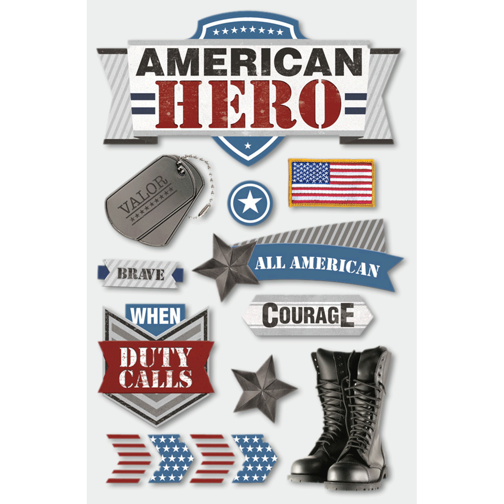  American Hero 3-D Stickers、mySite、ghnorth