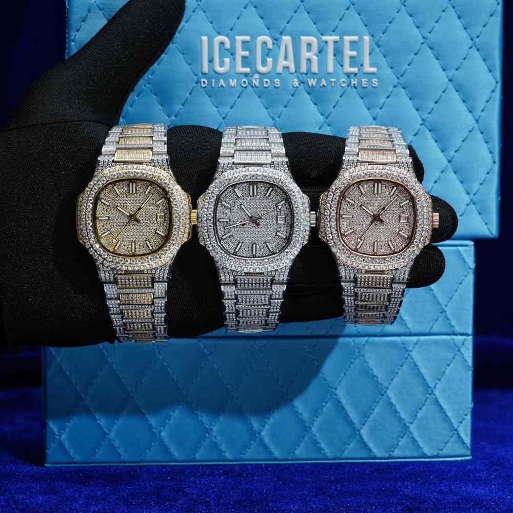 Circle Face Moissanite Watch 14K White Gold、mySite、hinf8tx79