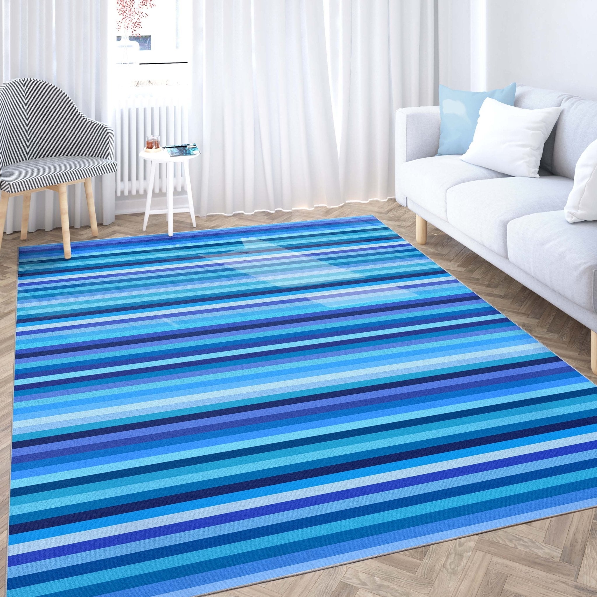 Crayola Stripe Blue Area Rug By Well Woven、mySite、gigharbornorthrealestate