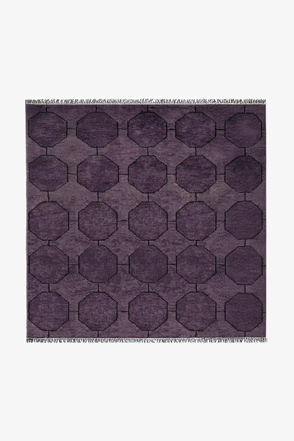 Octagon Link Hand-Knotted Square Wool Rug、mySite、gigharbornorthrealestate