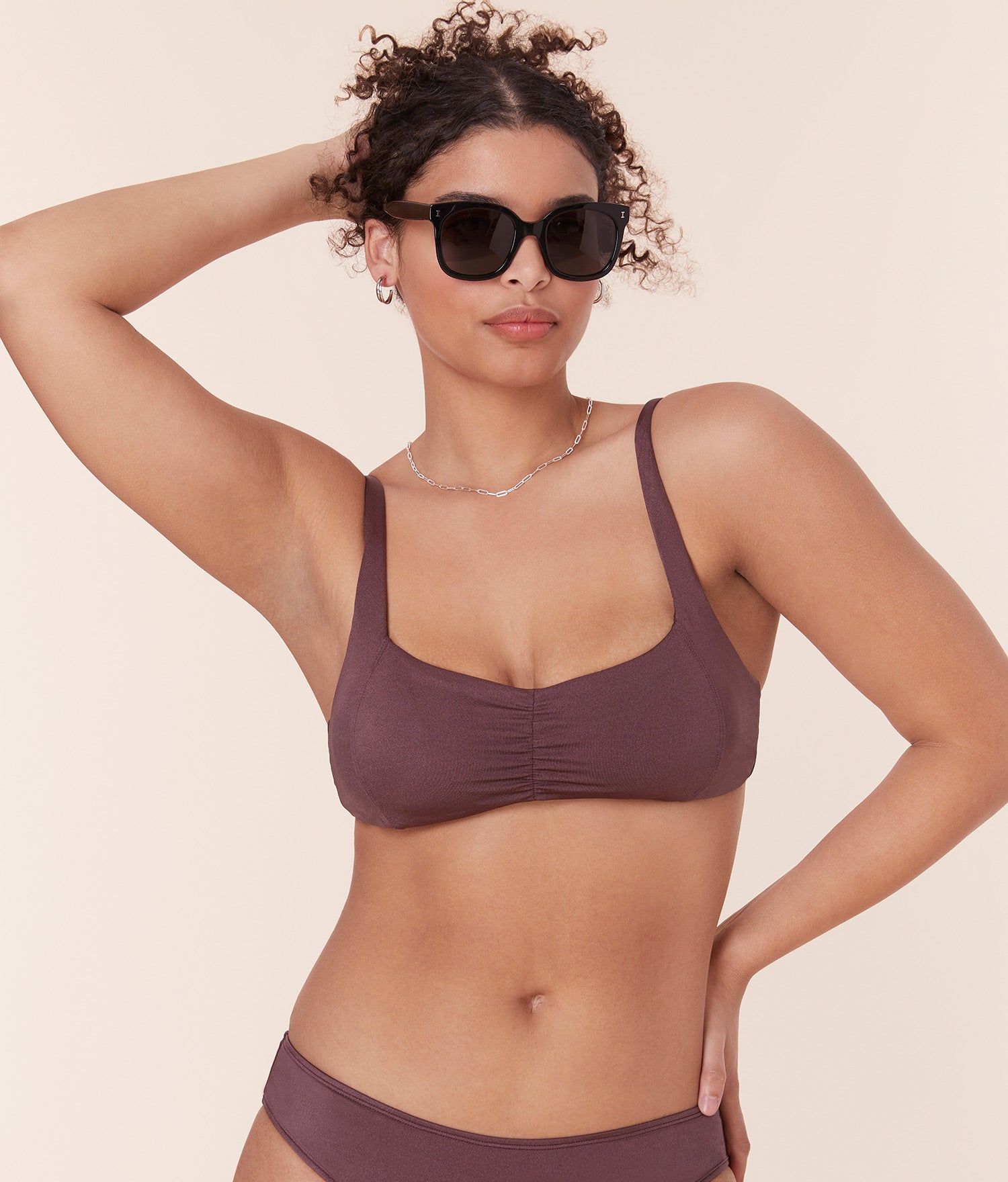  The Nadi Bikini Top - Satin - Licorice、mySite、ashleygrahame