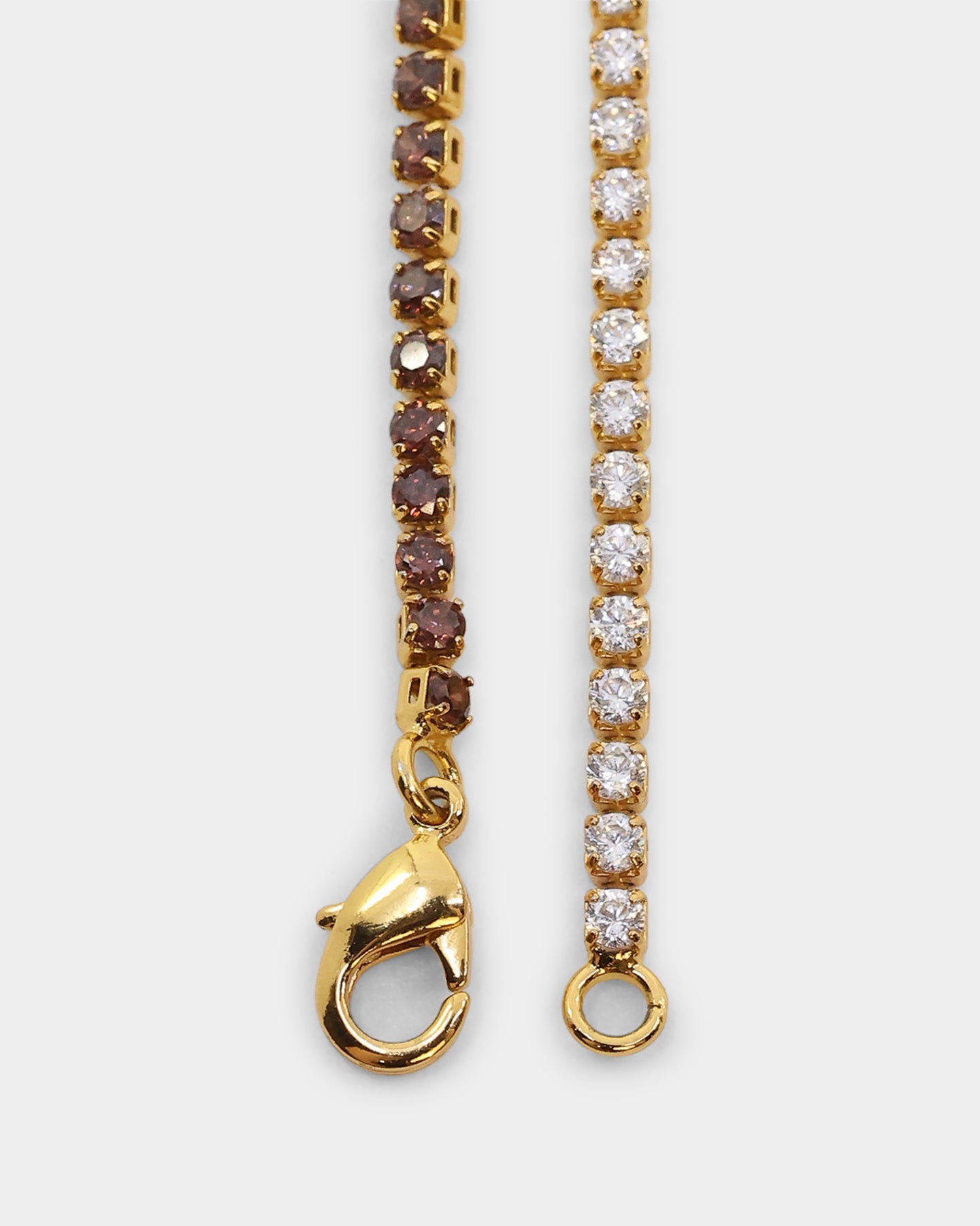 Saint Morta Micro Coloured Tennis Bracelet Gold/Brown、mySite、zt4zffjzw