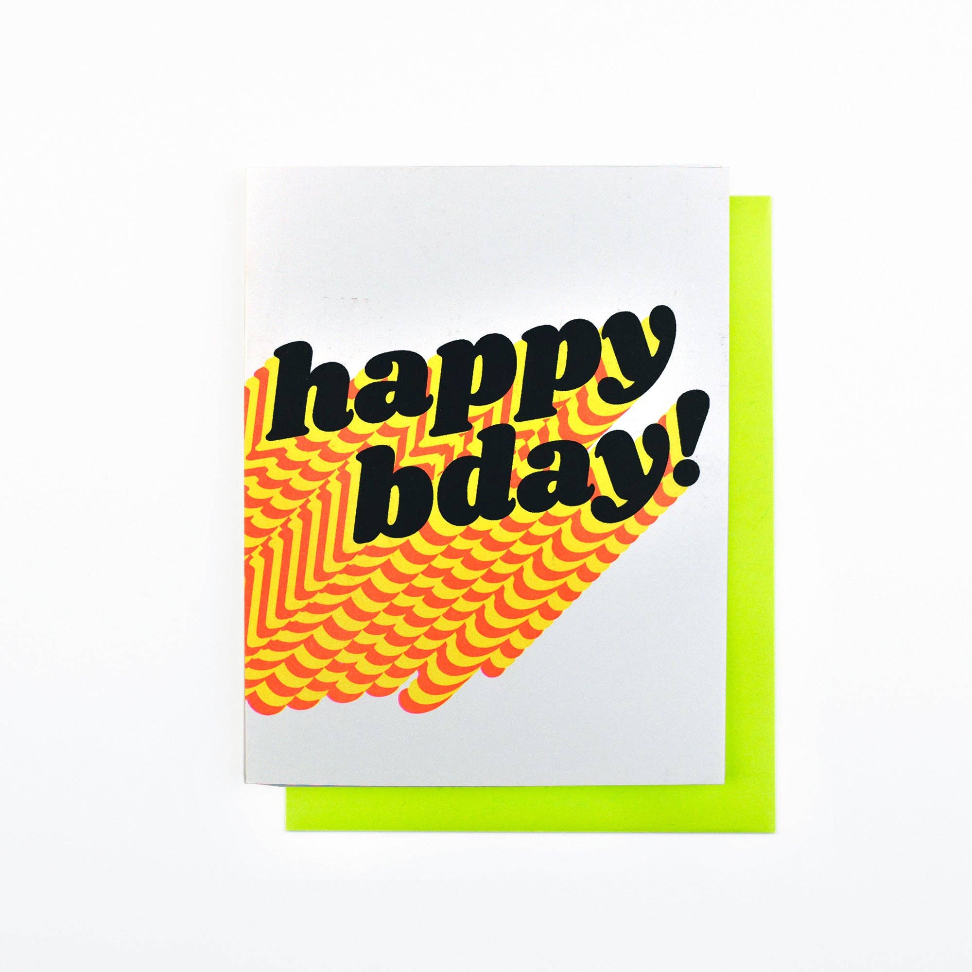 Next Chapter - Zig Zag Happy Birthday - Risograph Greeting Card: Single、mySite、garagedoors4me